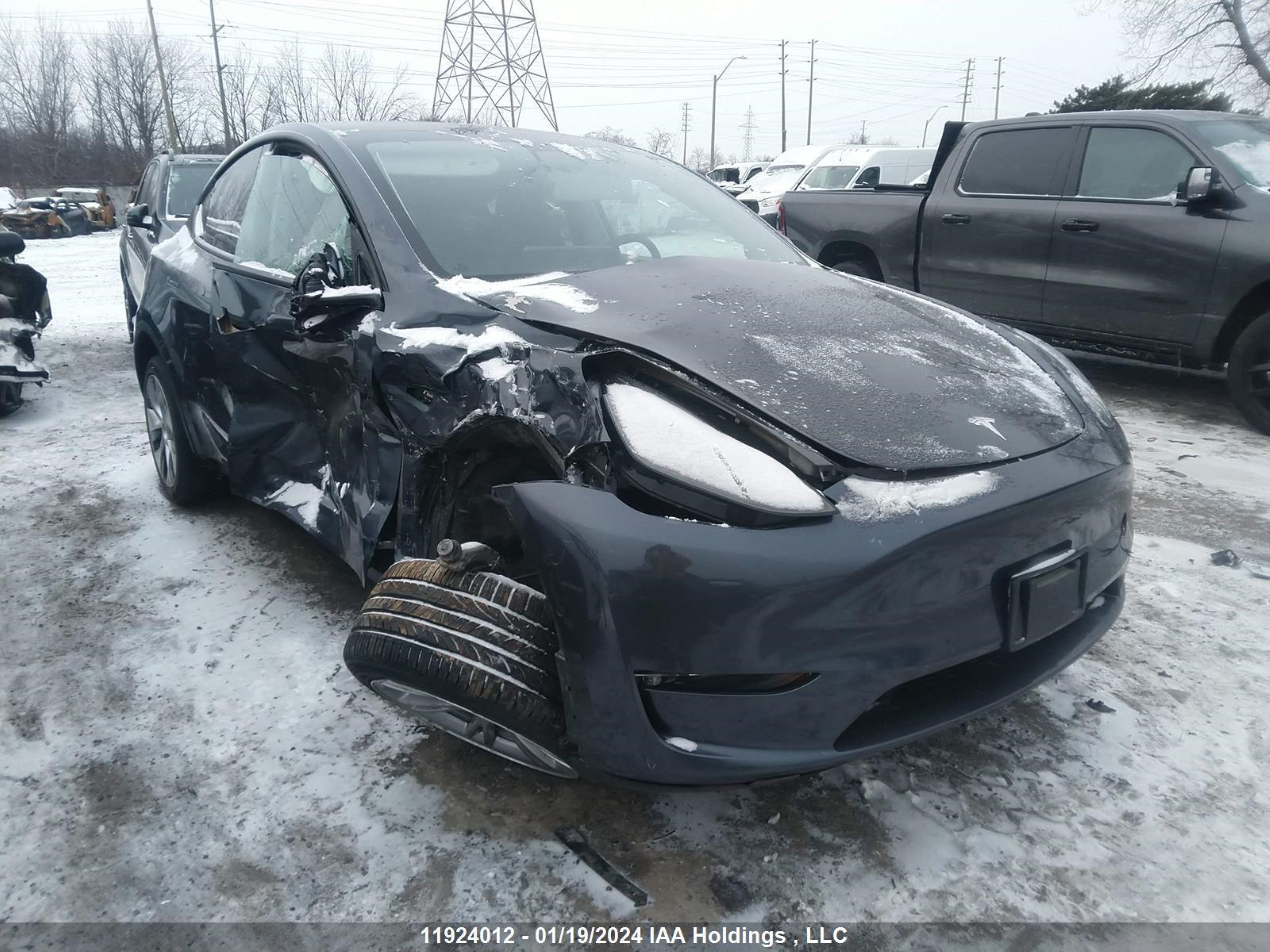 tesla model y 2021 5yjygdee7mf232452