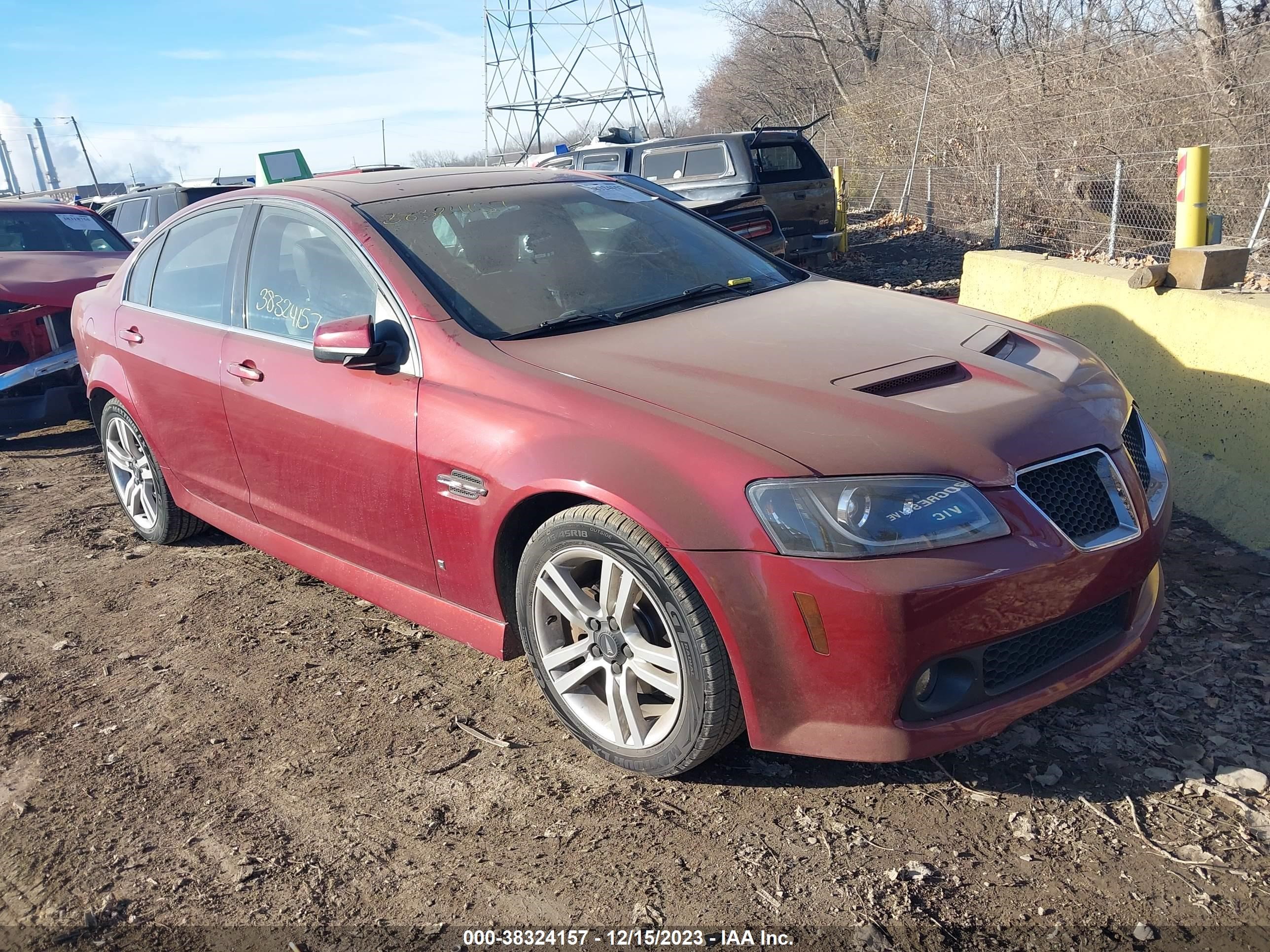 pontiac g8 2009 6g2er57779l232027