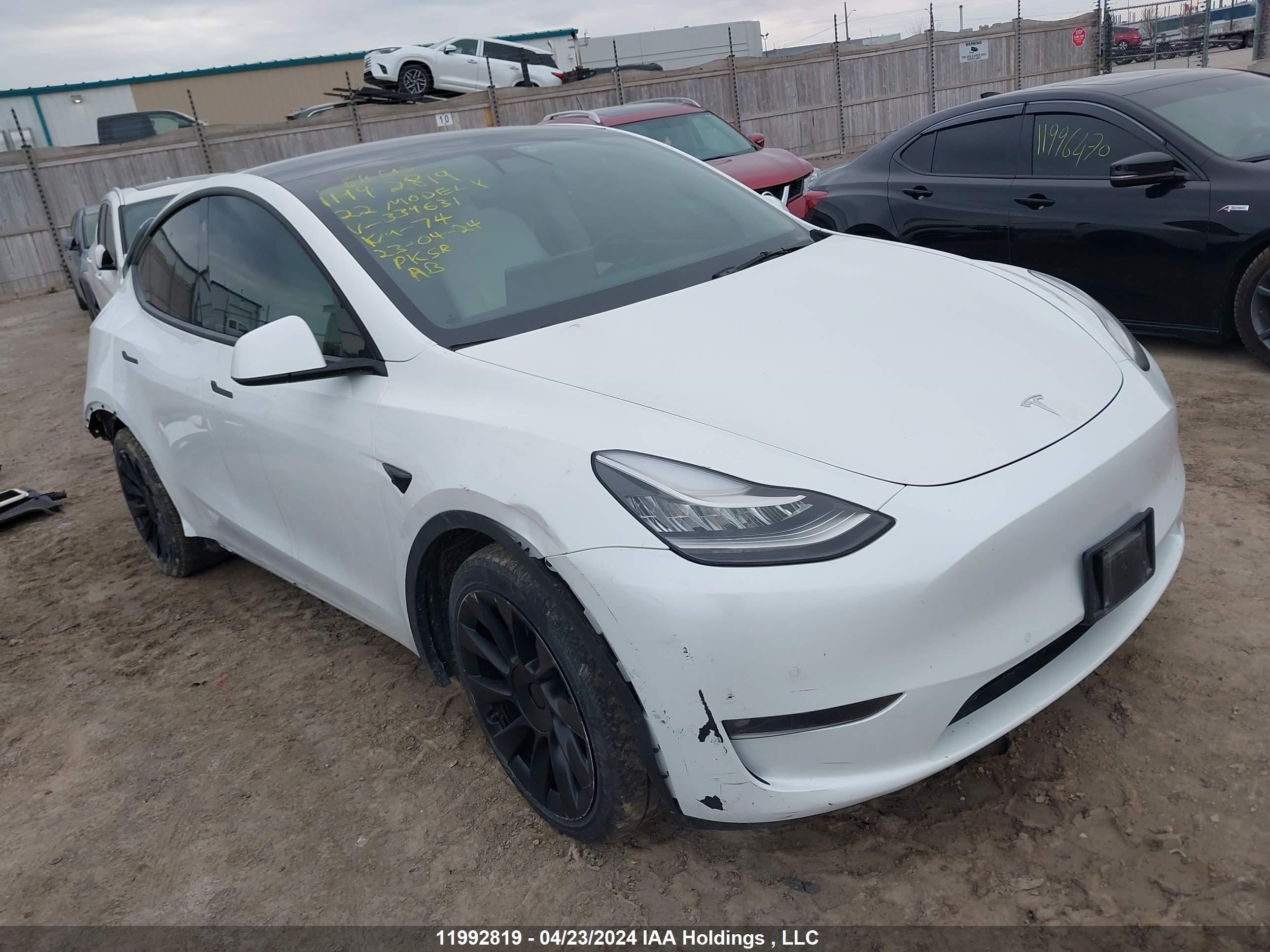 tesla model y 2022 7saygaee1nf339631