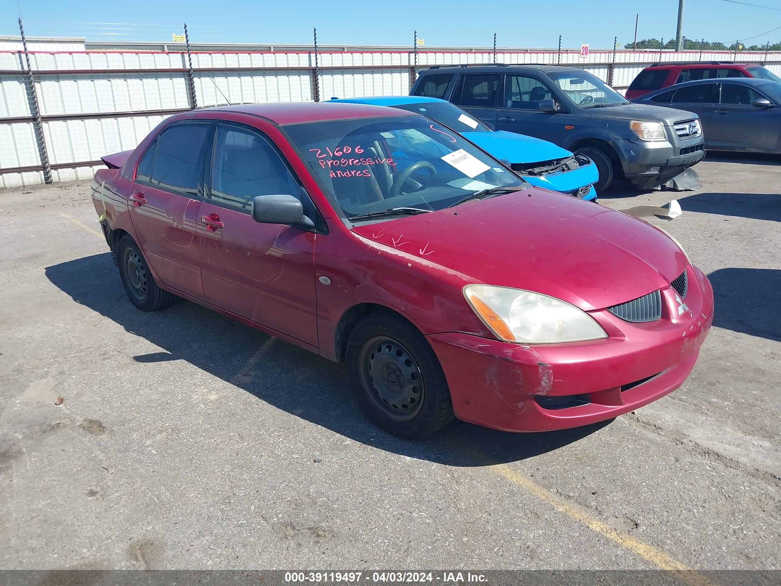 mitsubishi lancer 2004 ja3aj26e74u012031