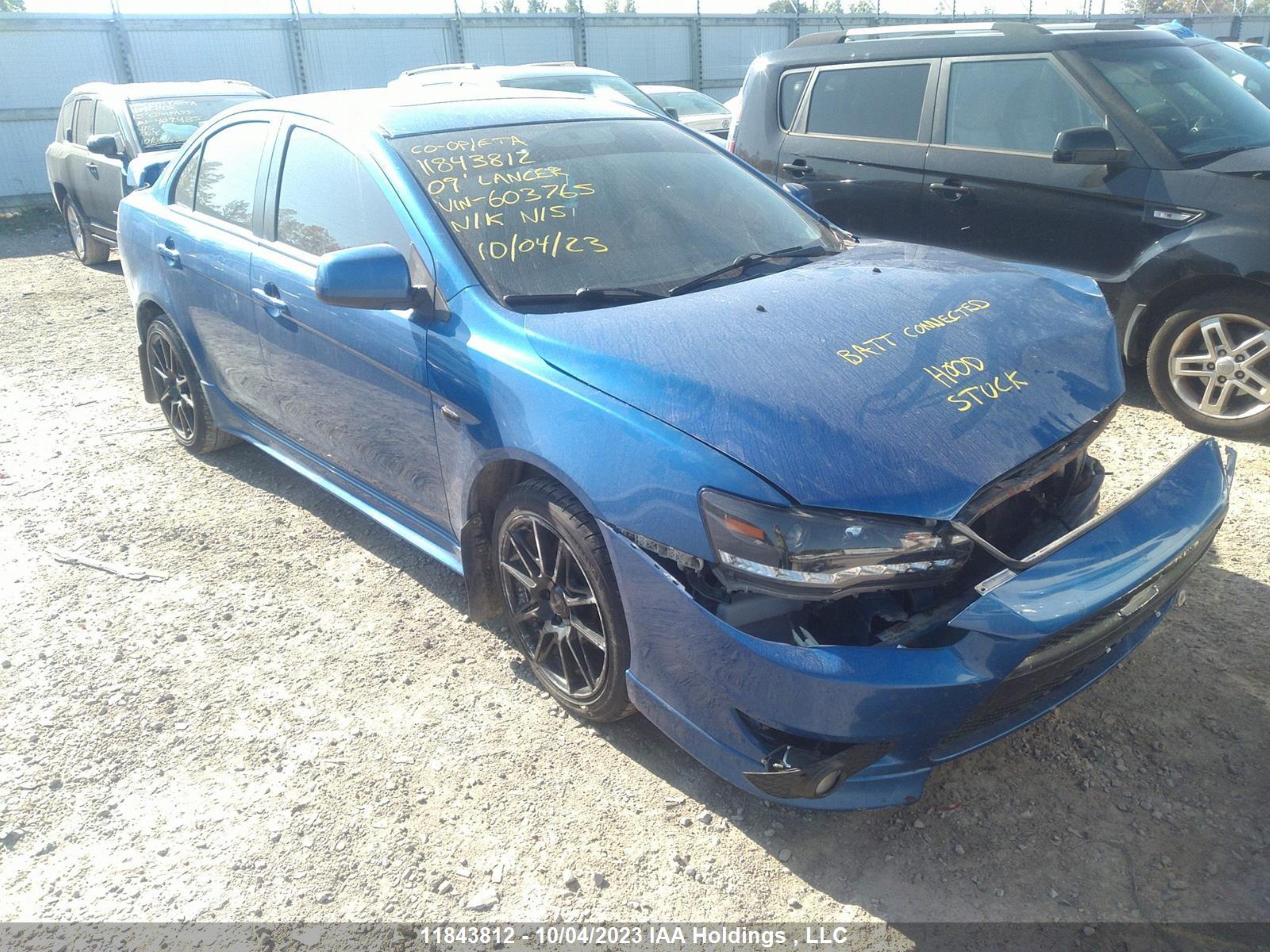 mitsubishi lancer 2009 ja3au86w29u603765