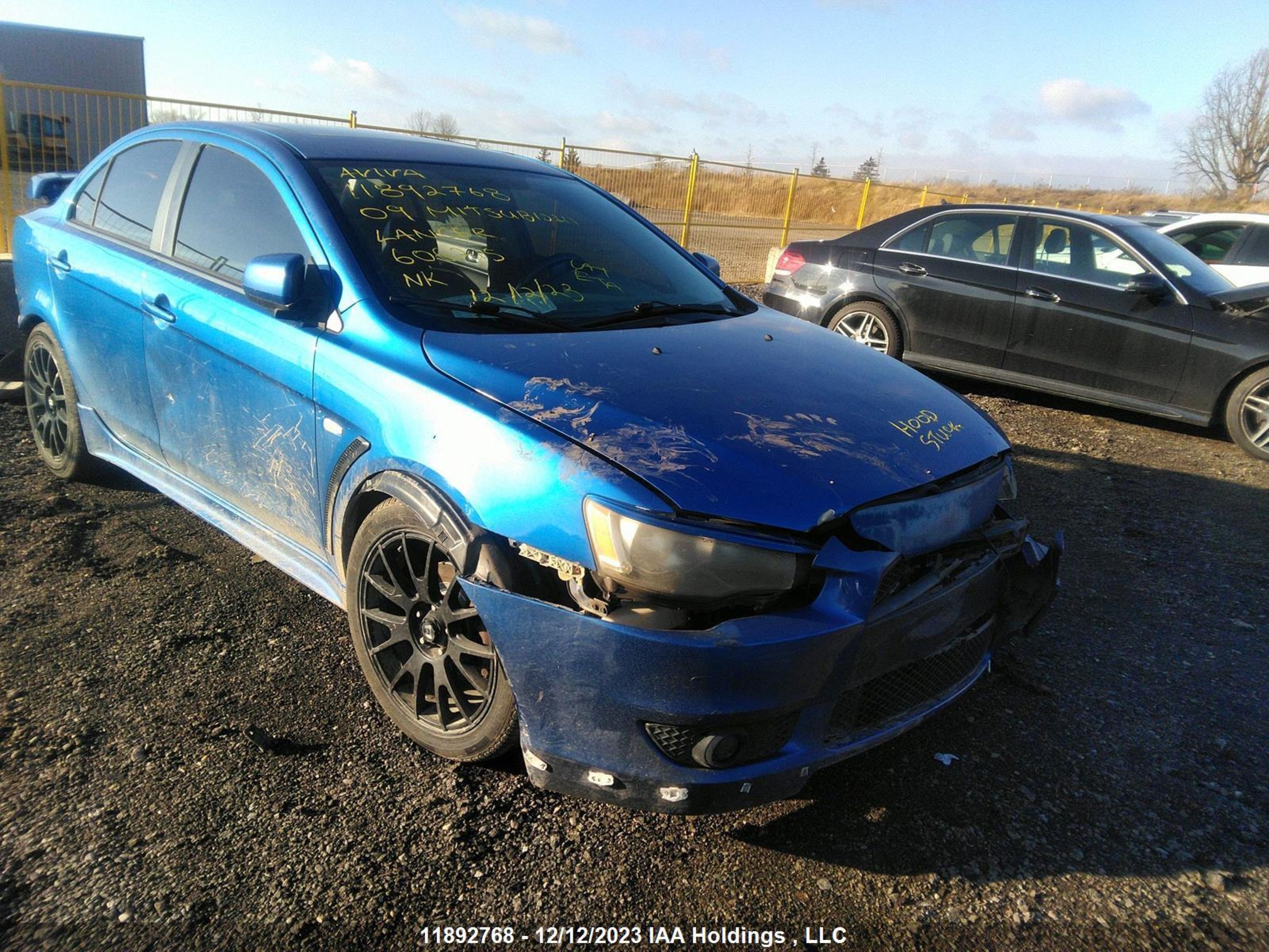 mitsubishi lancer 2009 ja3au86w49u606215