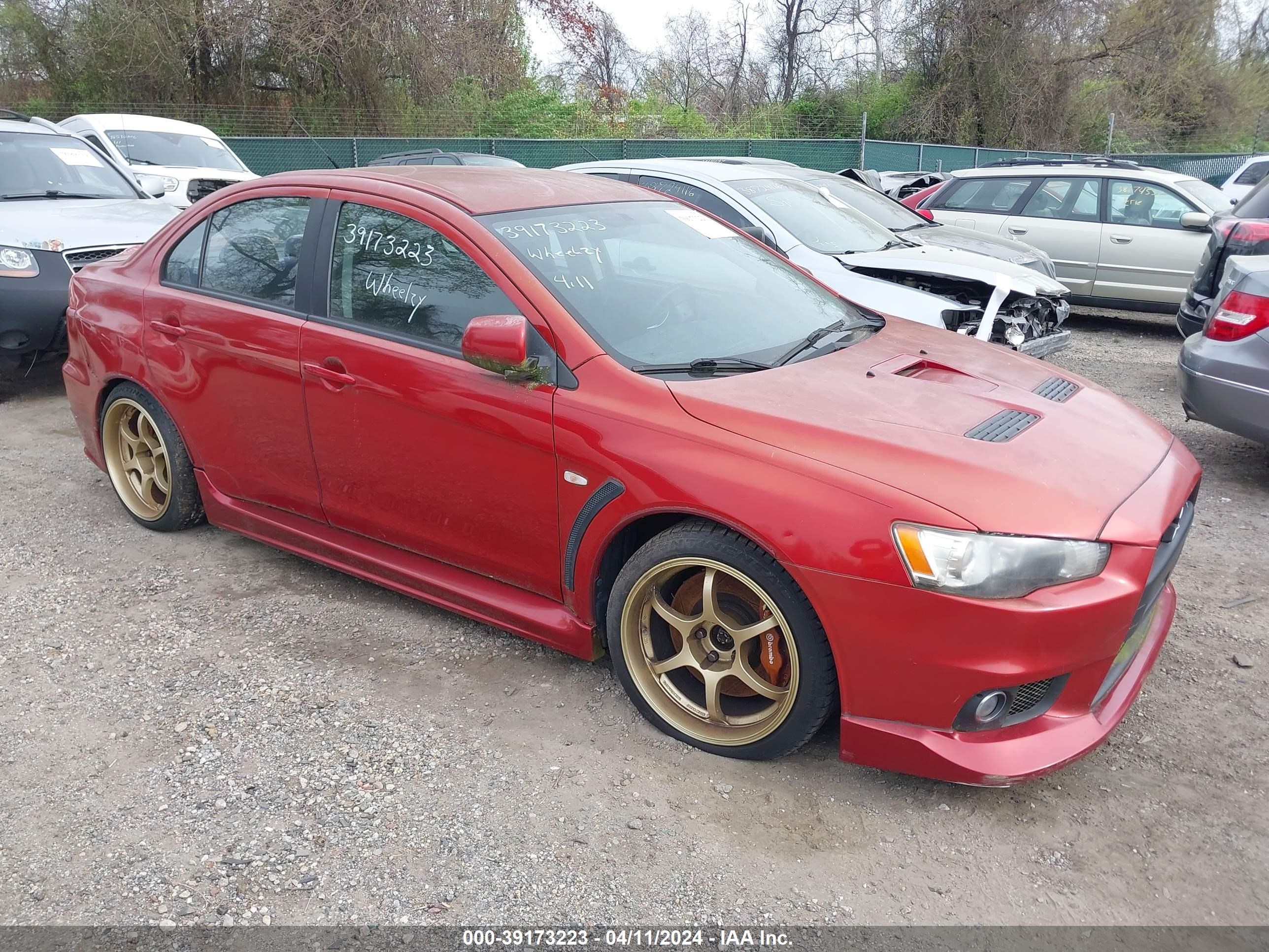 mitsubishi lancer evolution 2008 ja3aw86v08u045611