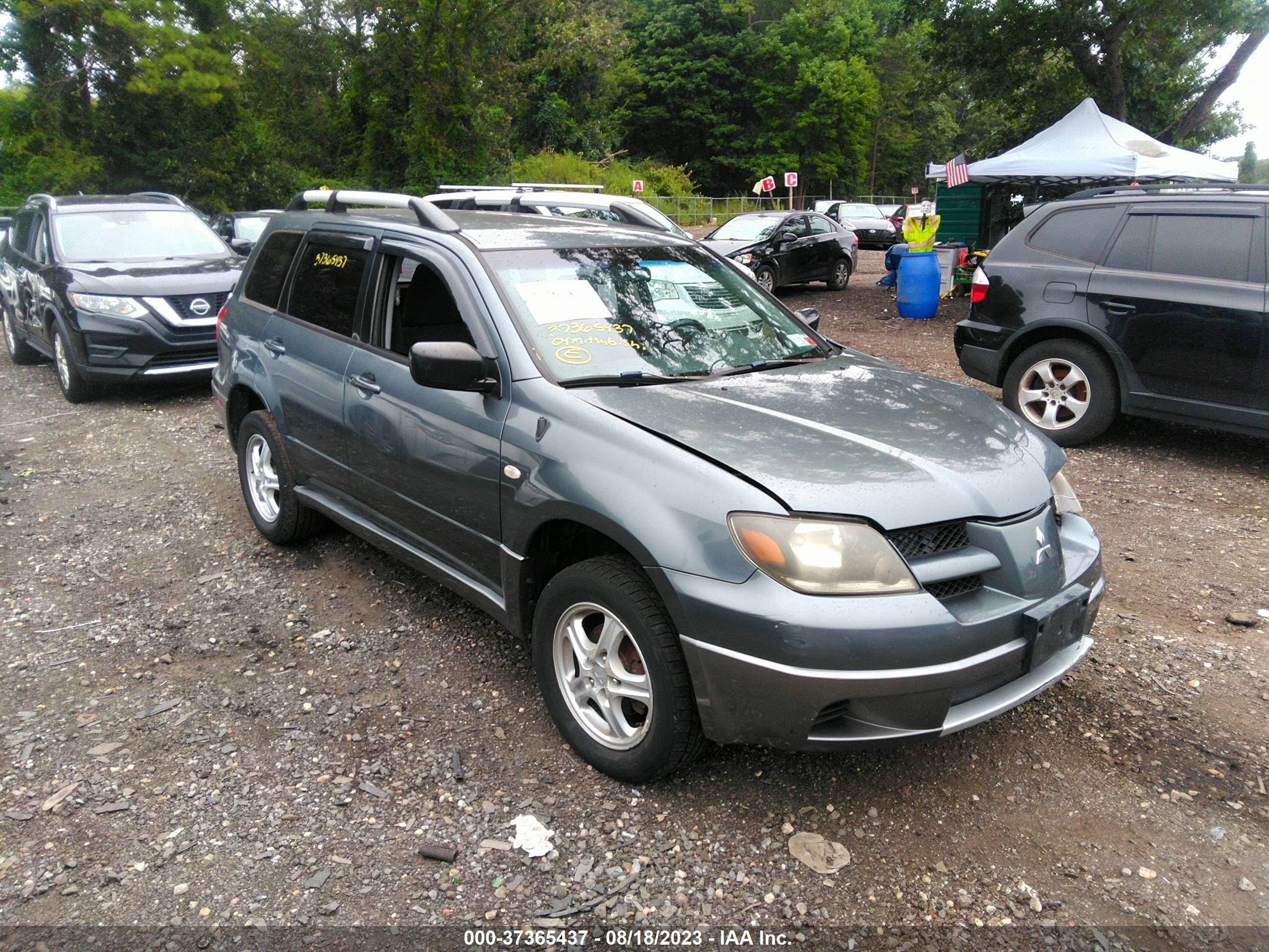 mitsubishi outlander 2004 ja4lz31fx4u049173