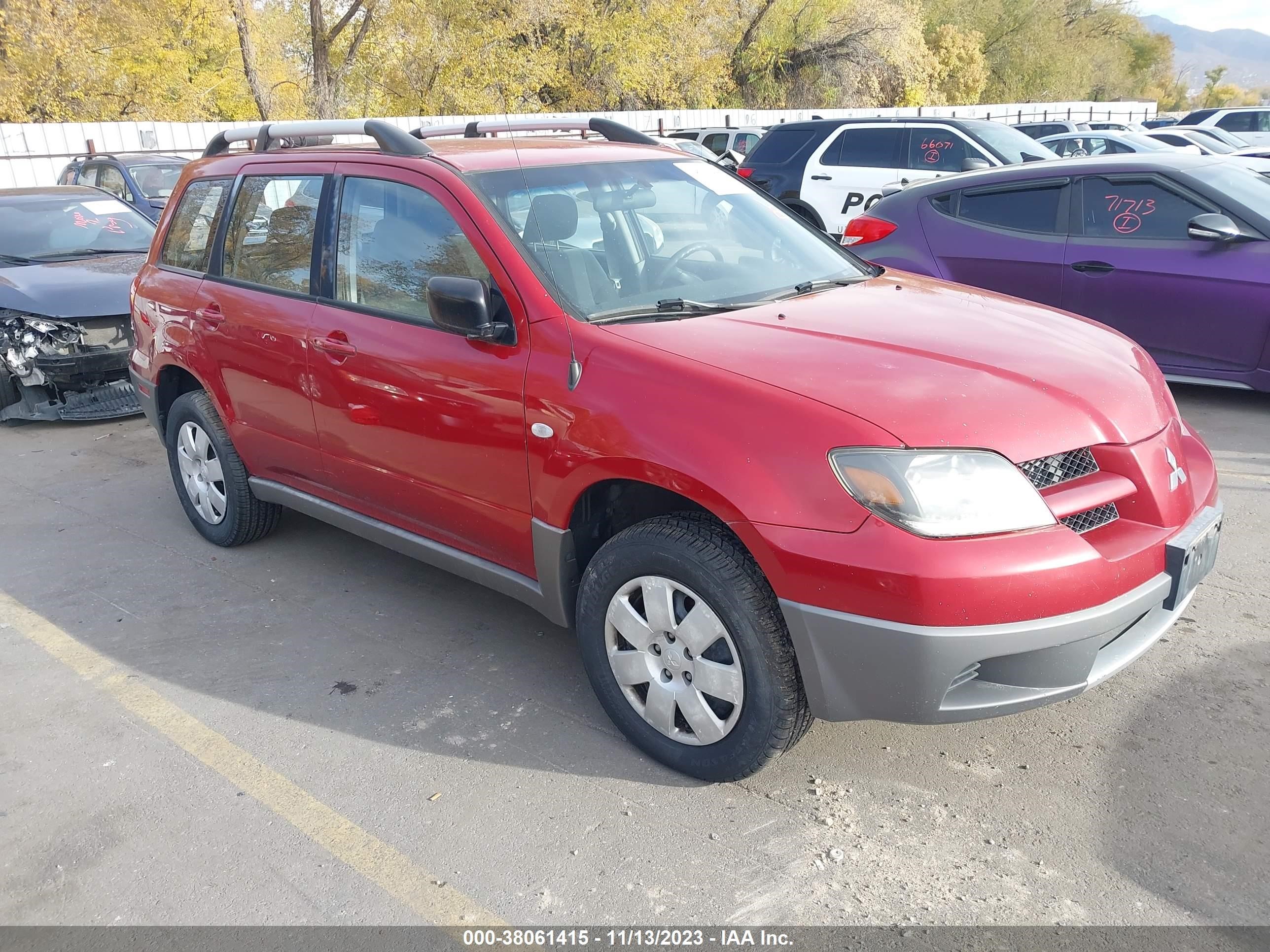 mitsubishi outlander 2003 ja4lz31g93u049530