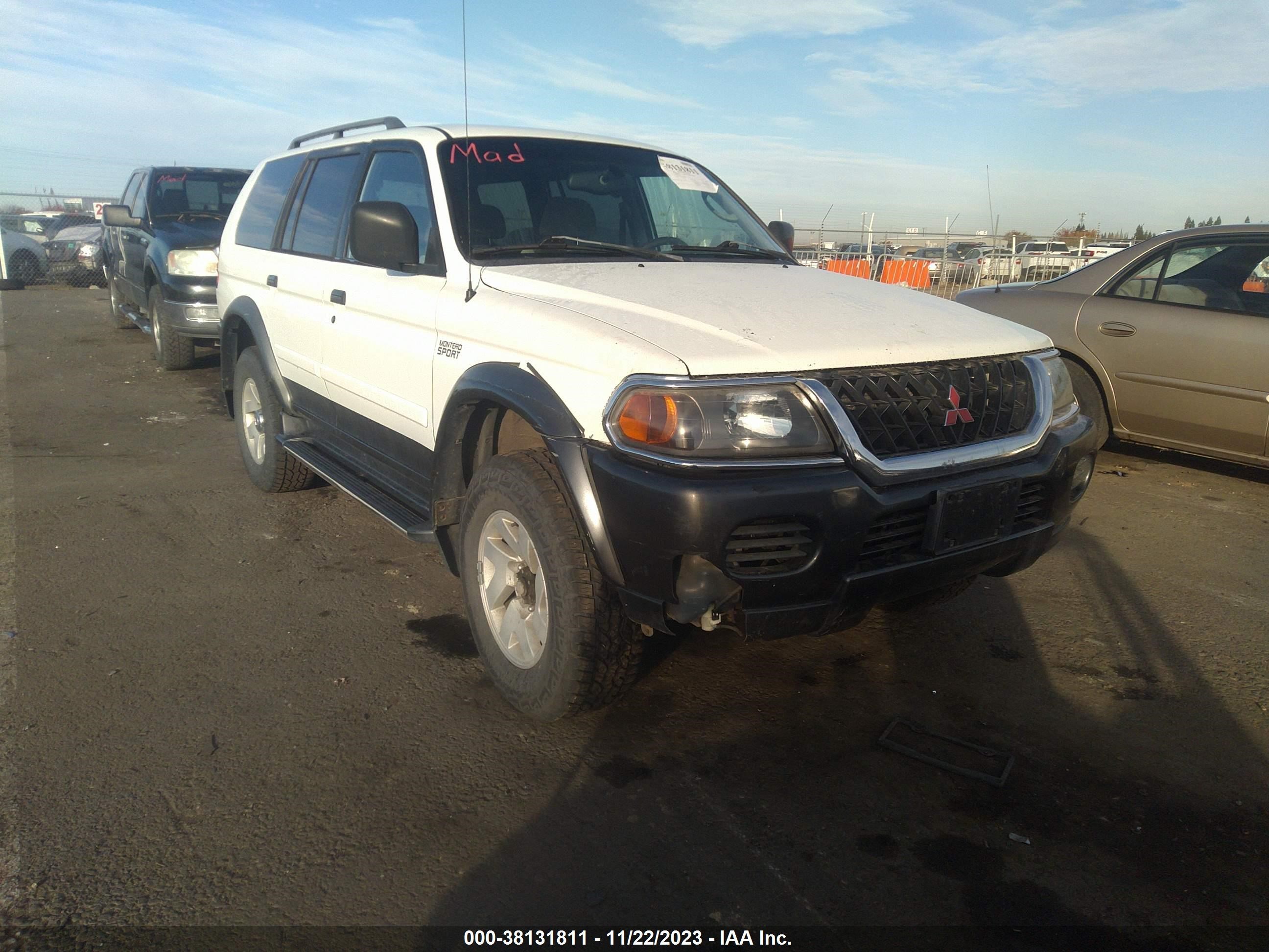 mitsubishi montero sport 2001 ja4mt31h41p015179