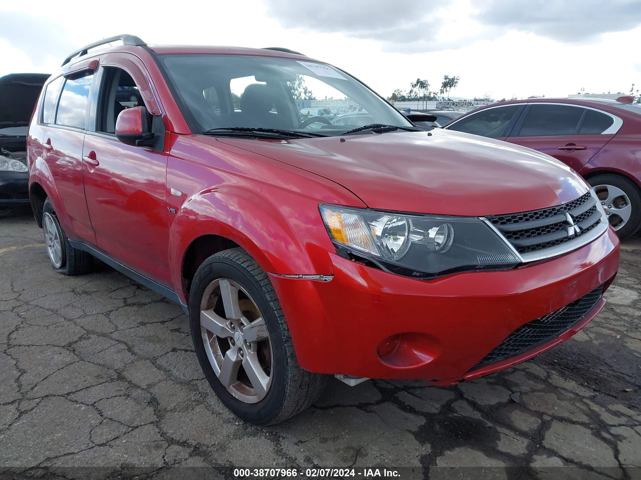 mitsubishi outlander 2008 ja4mt31x68z010362