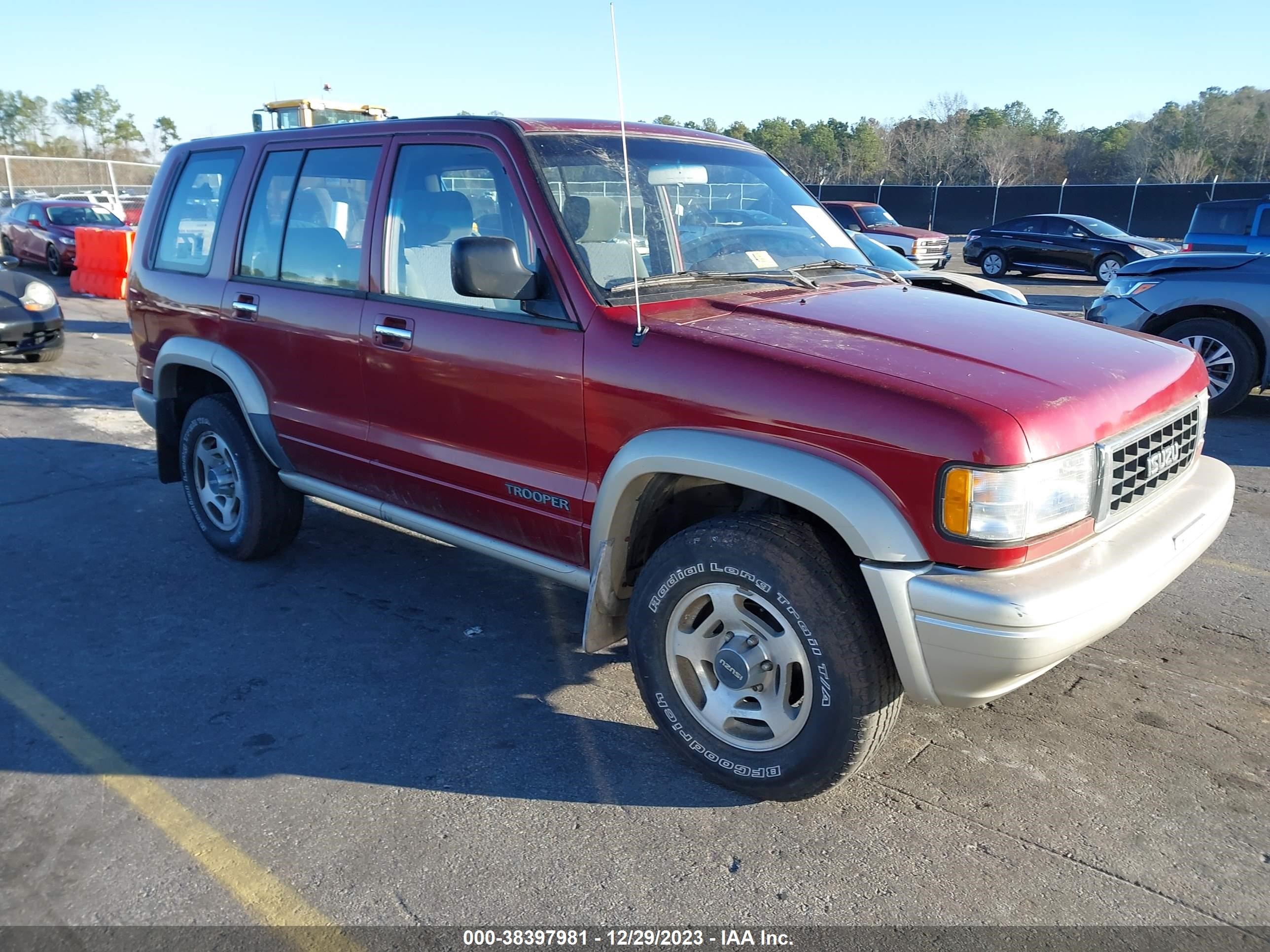 isuzu trooper 1997 jacdj58v2v7901881