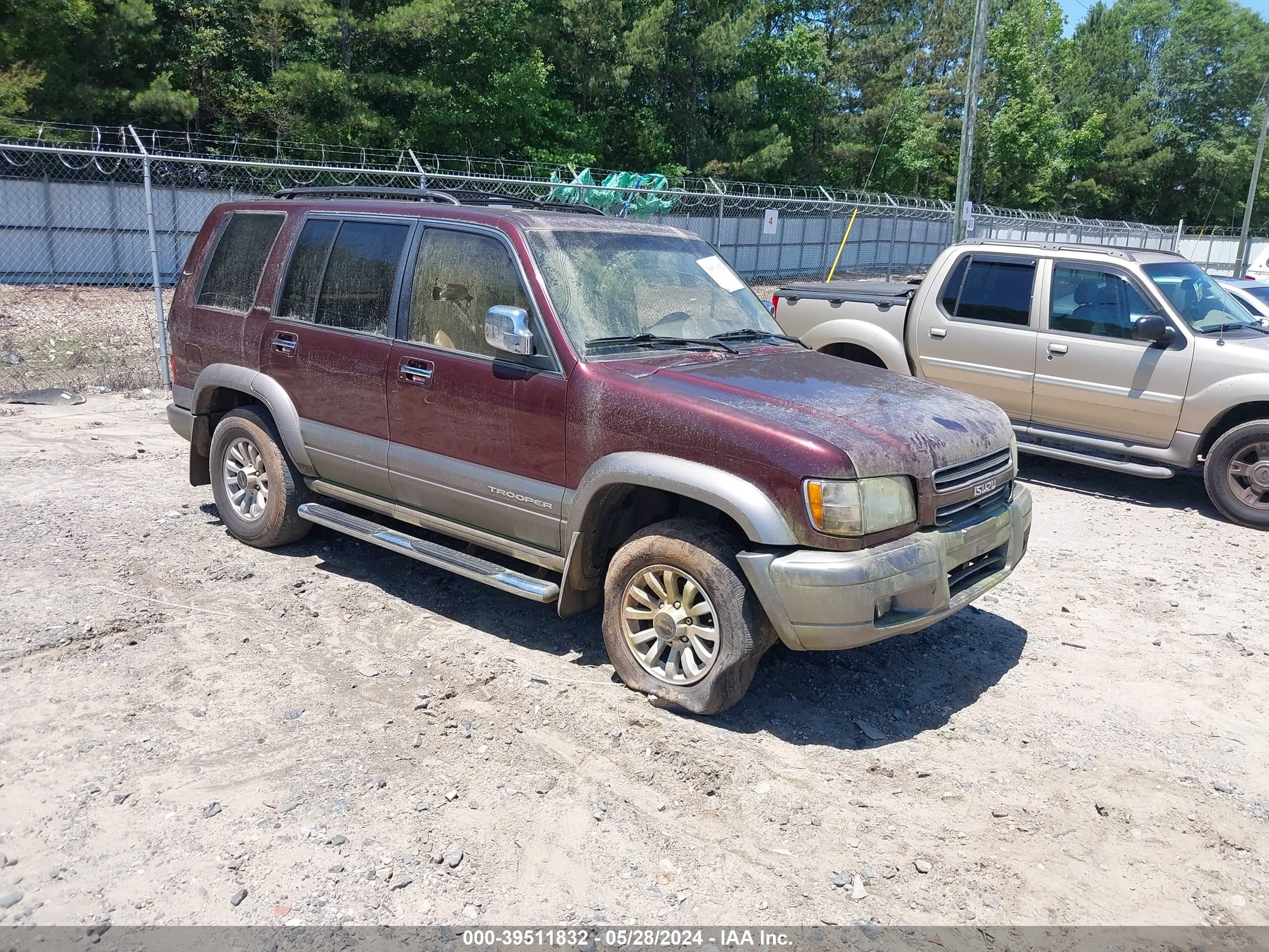 isuzu trooper 2001 jacds58x117j07544