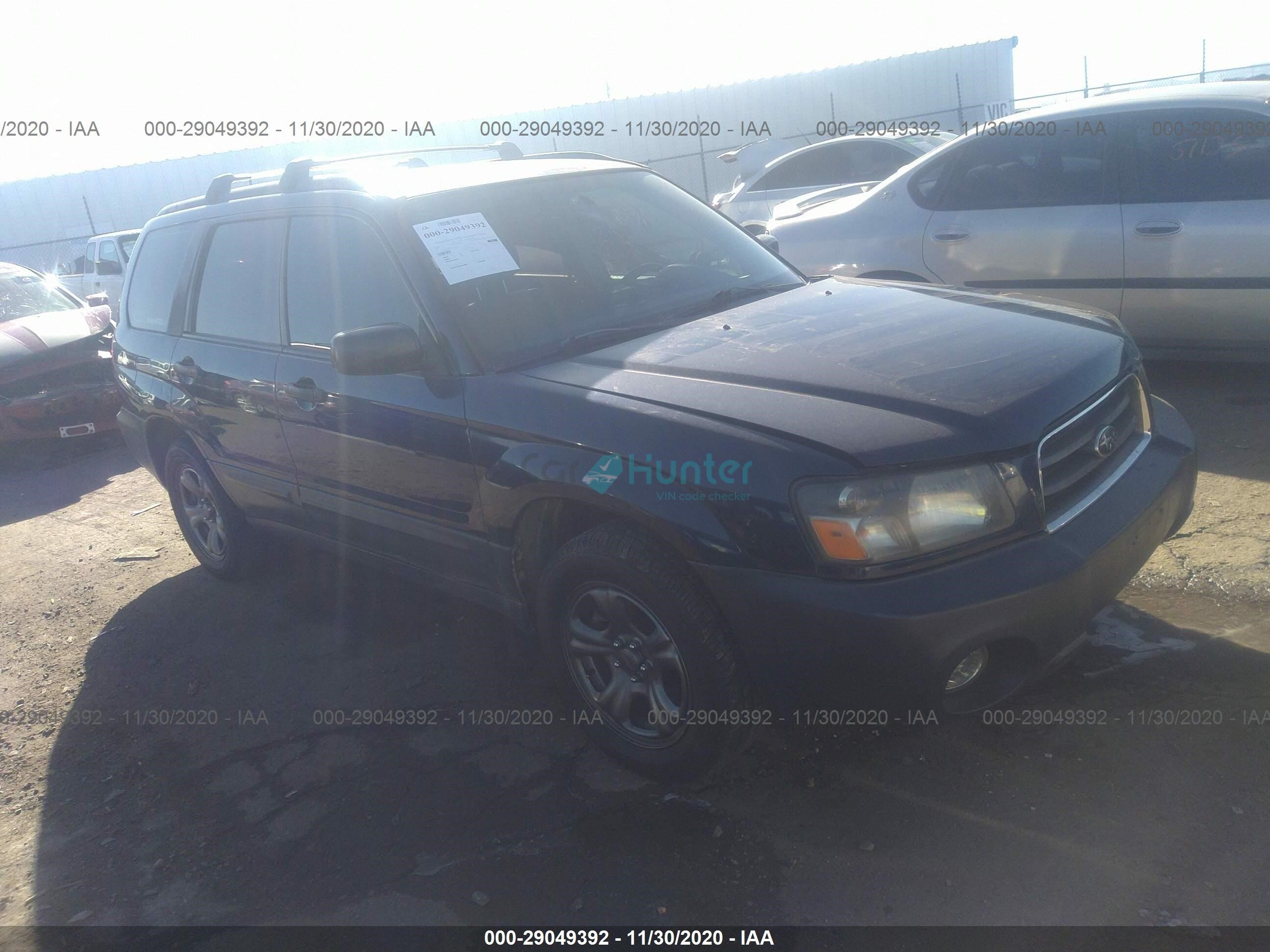 subaru forester 2005 jf1sg63685h737615