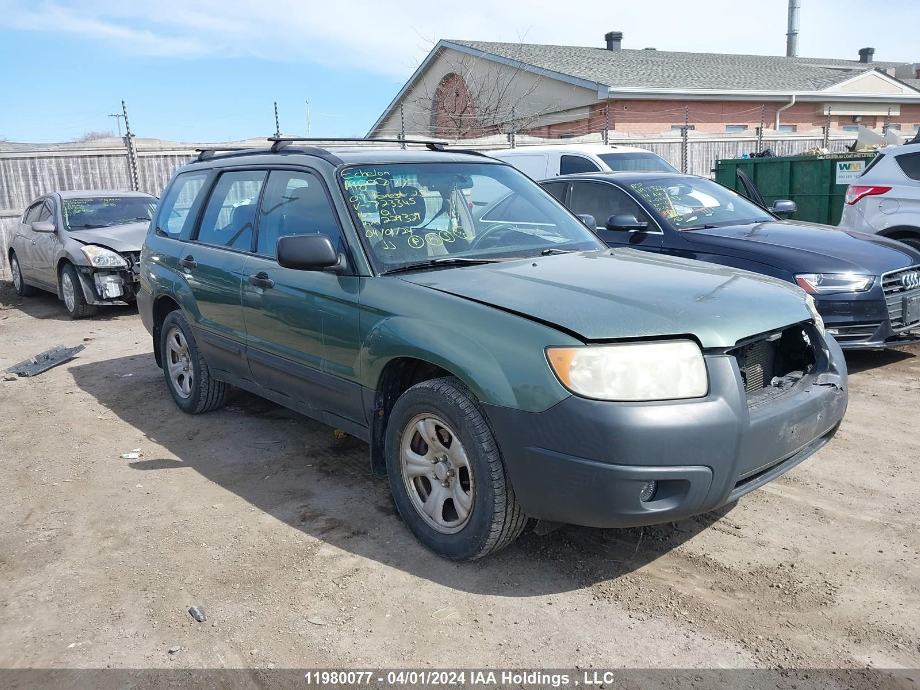 subaru forester 2007 jf1sg63687h723345