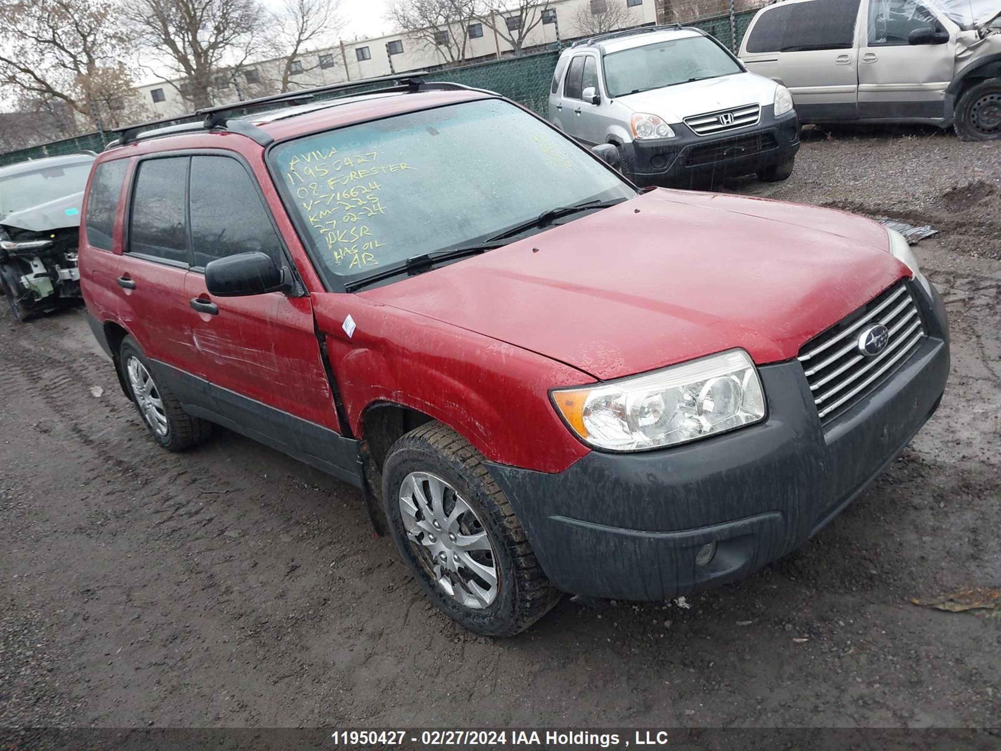 subaru forester 2008 jf1sg63688h716624