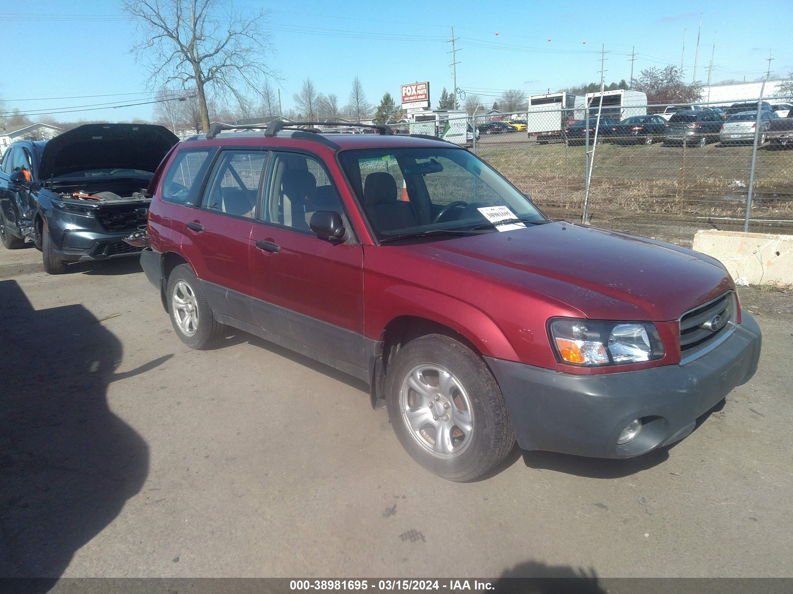 subaru forester 2003 jf1sg63693h701333