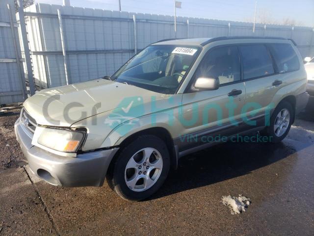 subaru forester 2003 jf1sg65603h733357