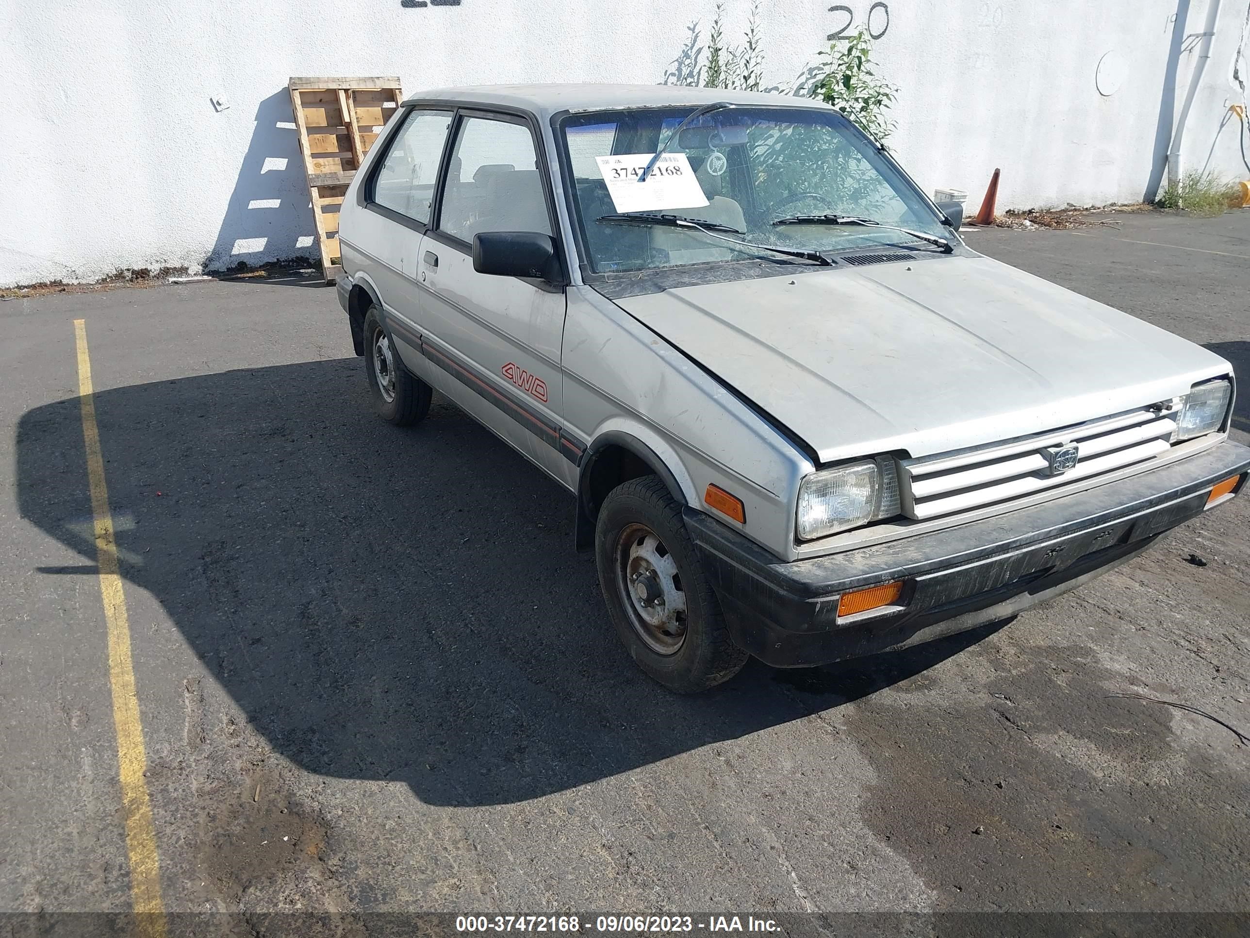 subaru justy 1988 jf2ka83a4jd703573