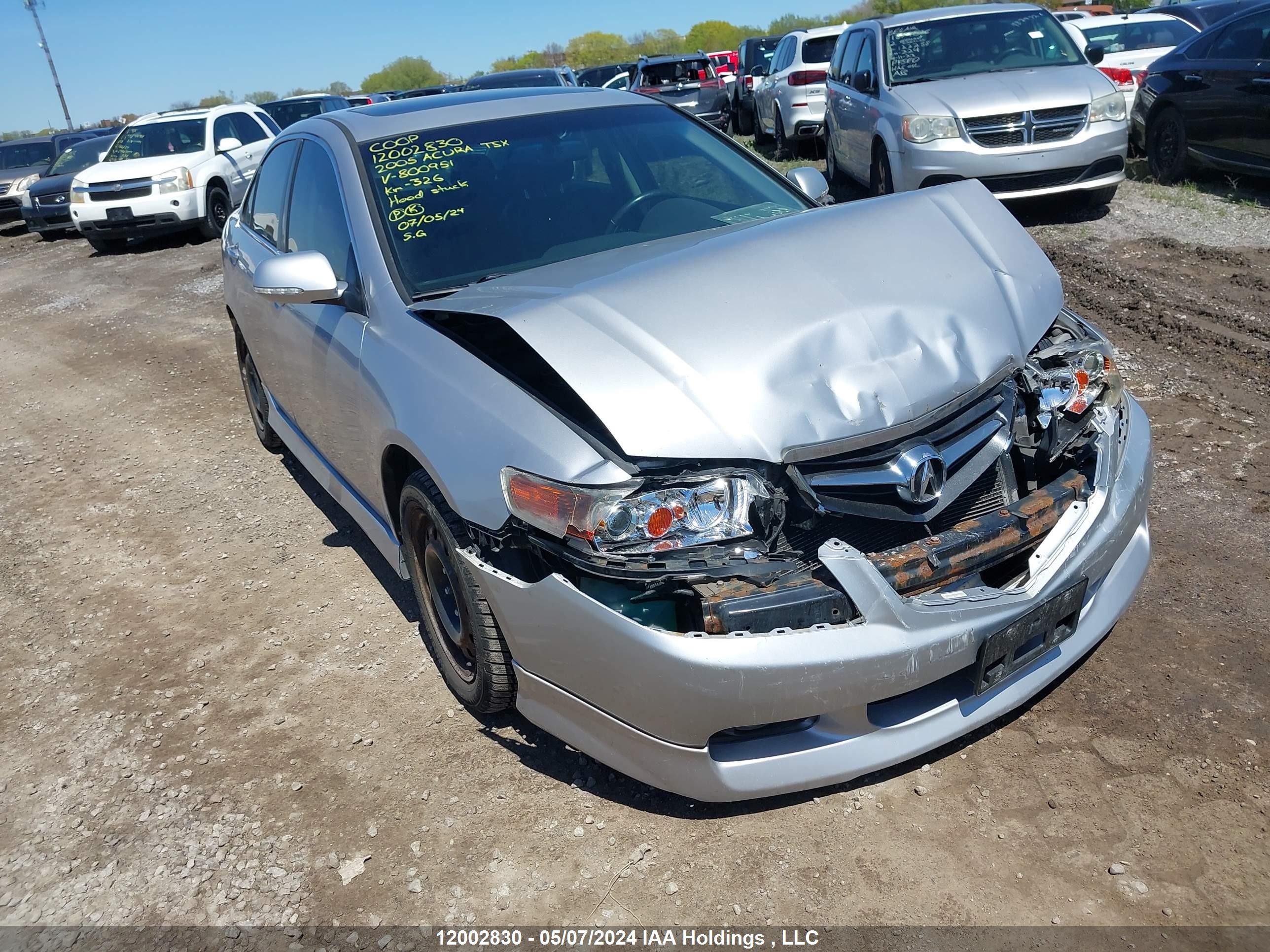 acura tsx 2005 jh4cl96855c800951