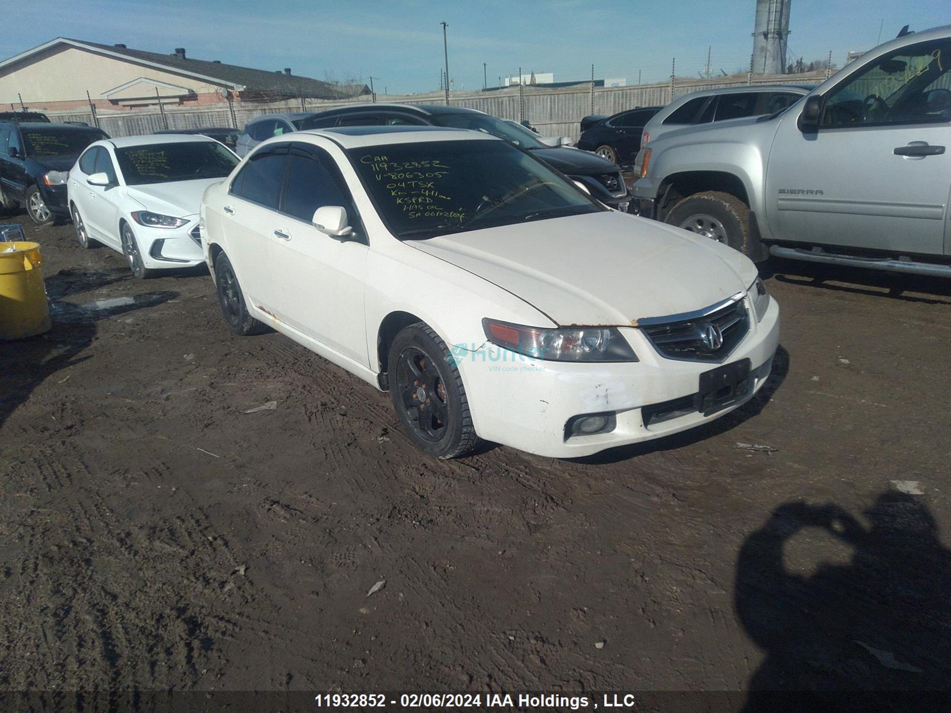 acura tsx 2004 jh4cl96864c806305