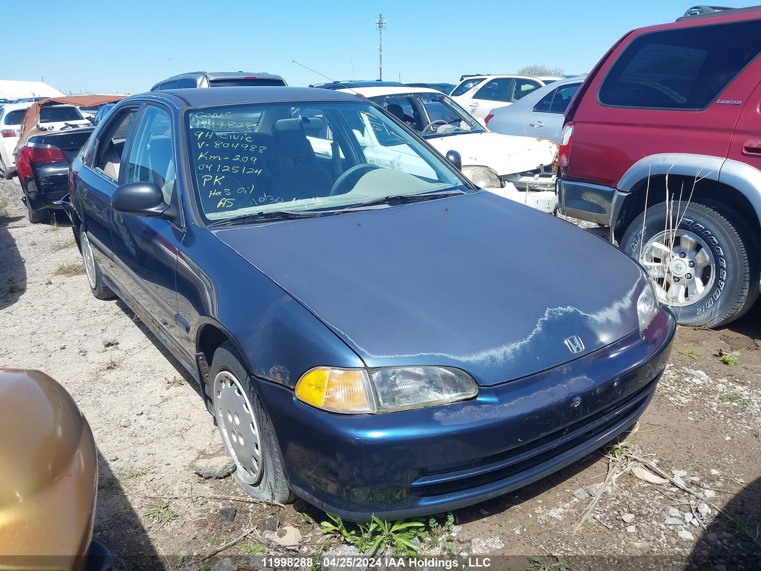 honda civic 1994 jhmeg8662rs804988