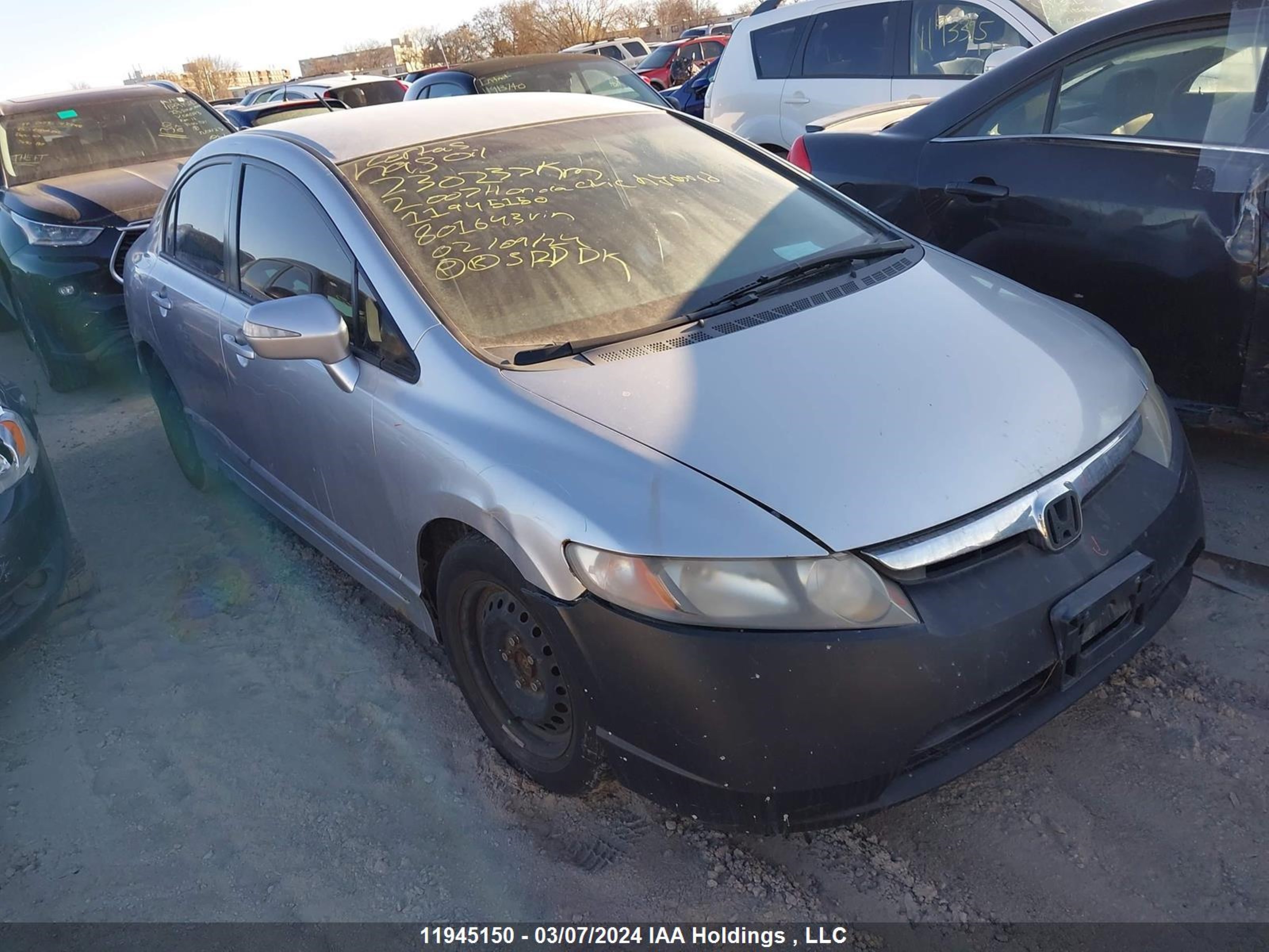 honda civic 2007 jhmfa36247s801643