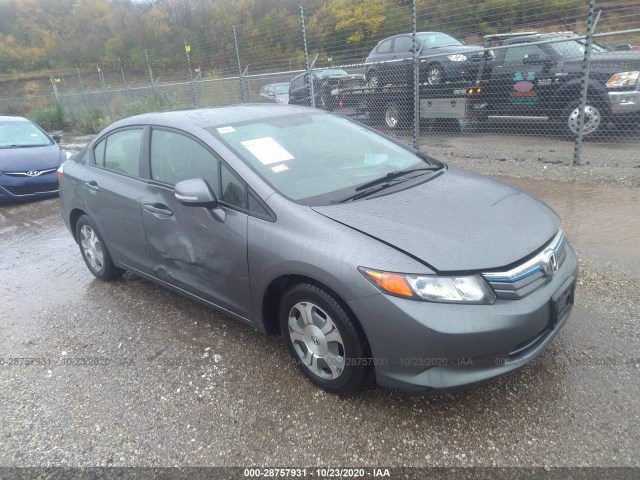 honda civic hybrid 2012 jhmfb4f25cs009868