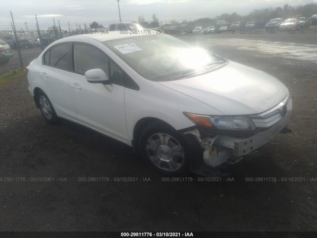 honda civic hybr 2012 jhmfb4f28cs005023