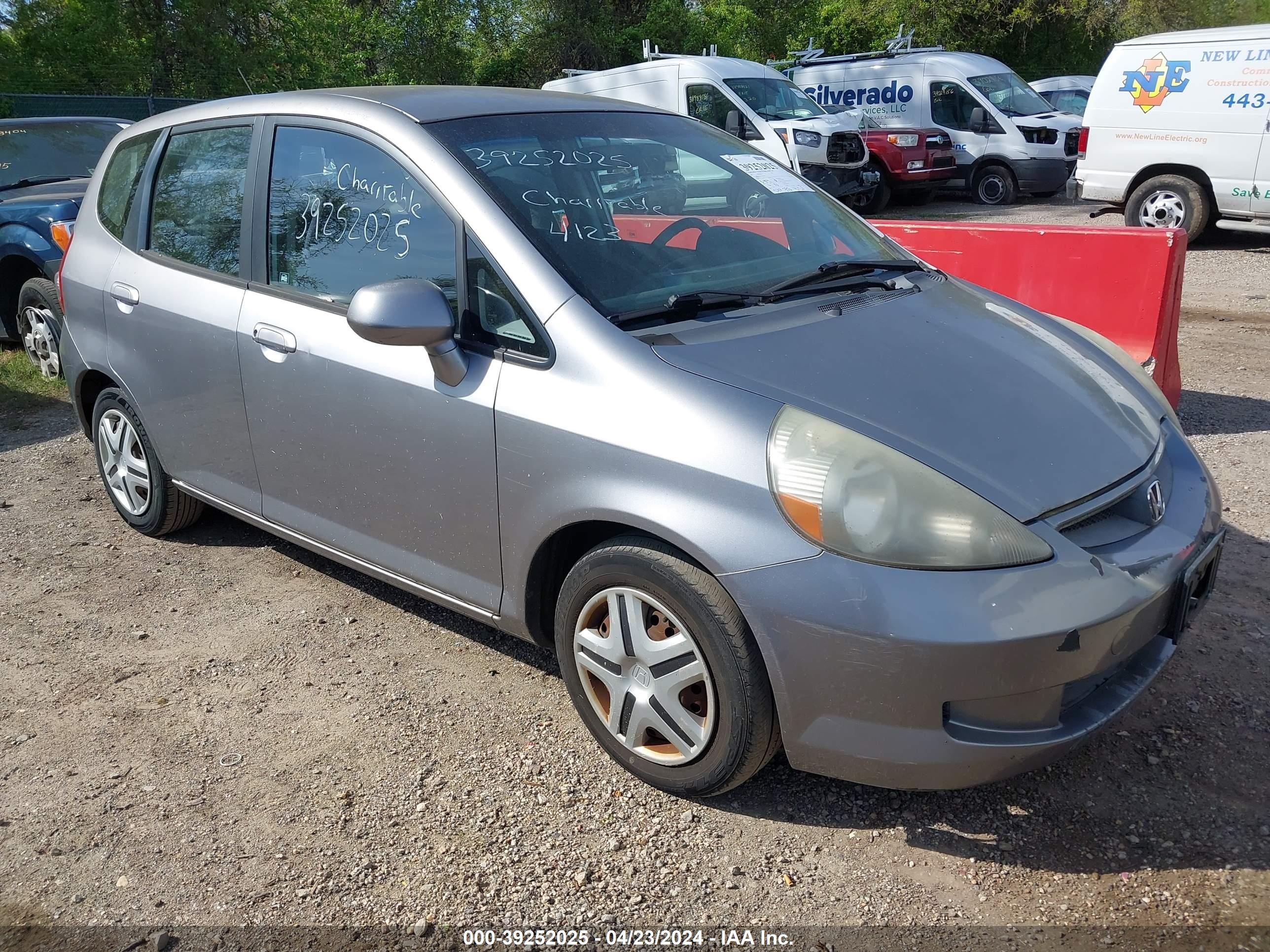 honda fit 2007 jhmgd384x7s002489