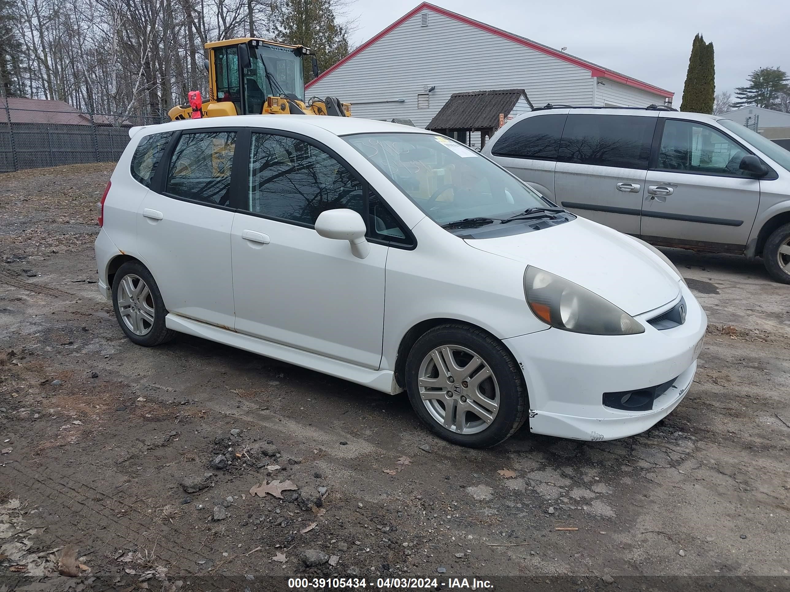 honda fit 2007 jhmgd38687s066211