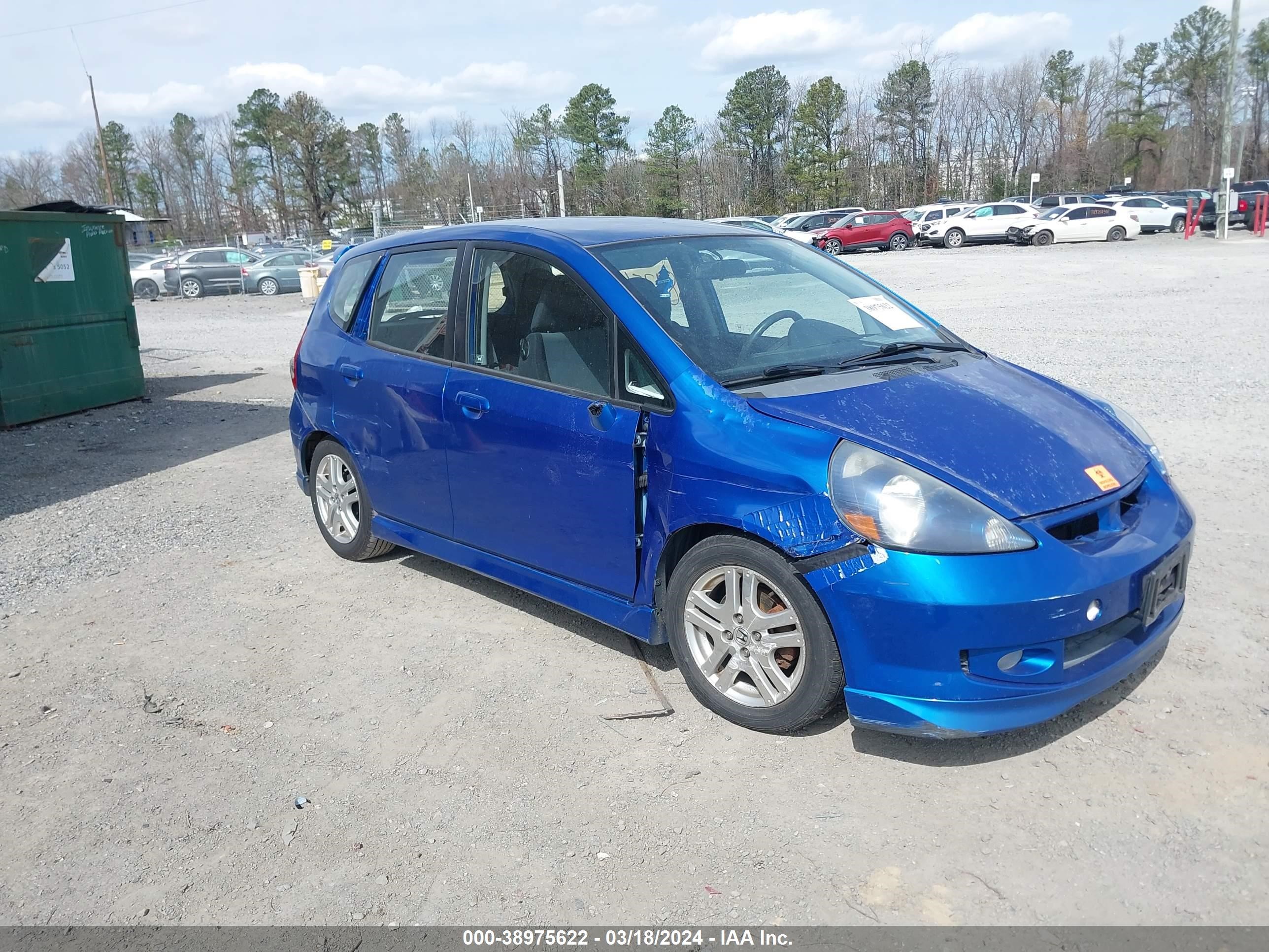 honda fit 2007 jhmgd38697s021584