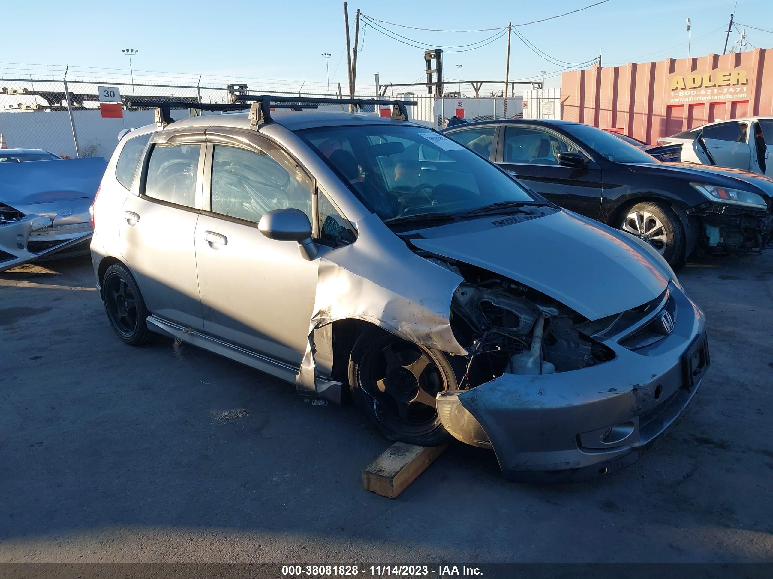 honda fit 2007 jhmgd386x7s032089