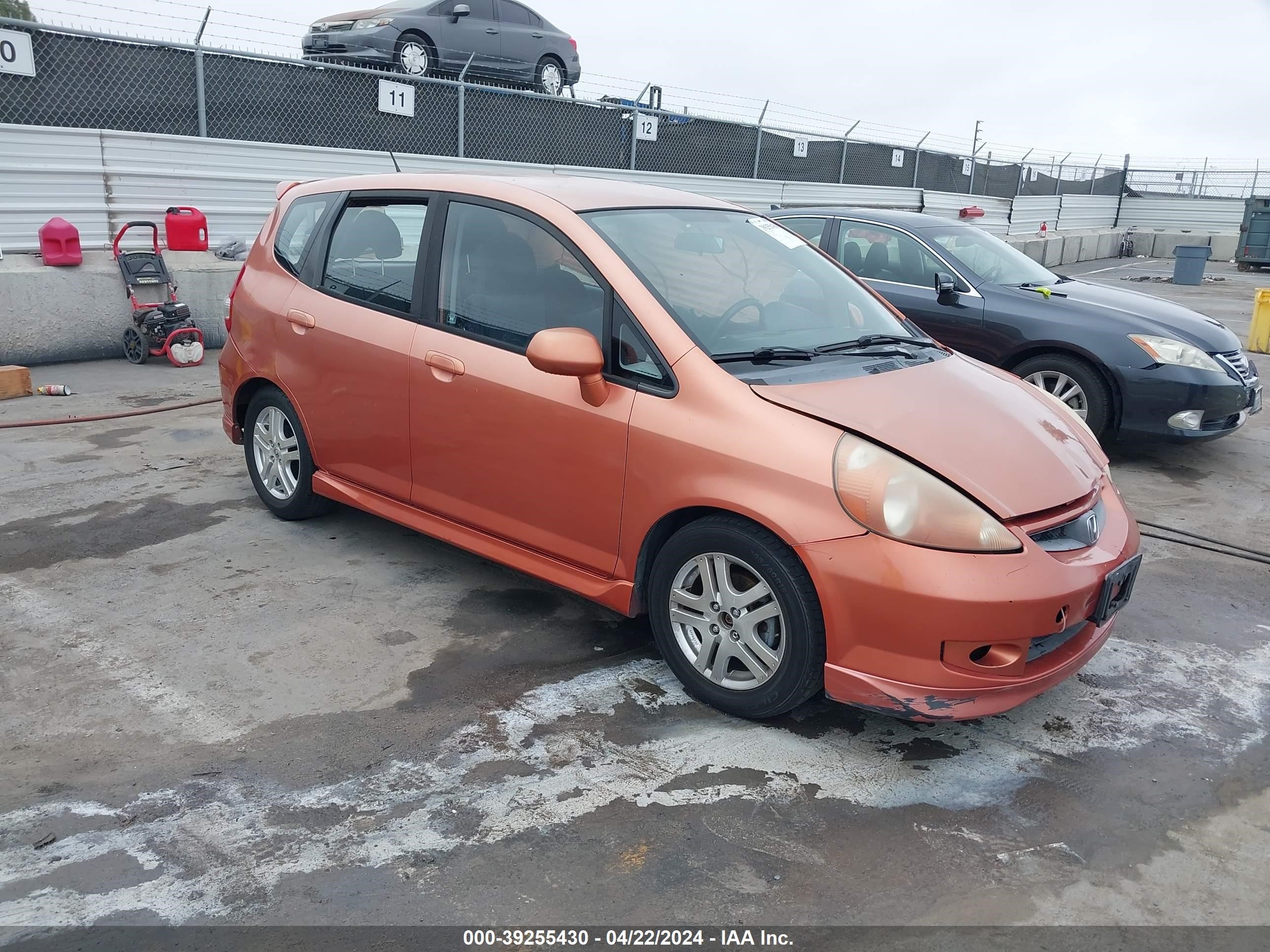 honda fit 2007 jhmgd386x7s035008