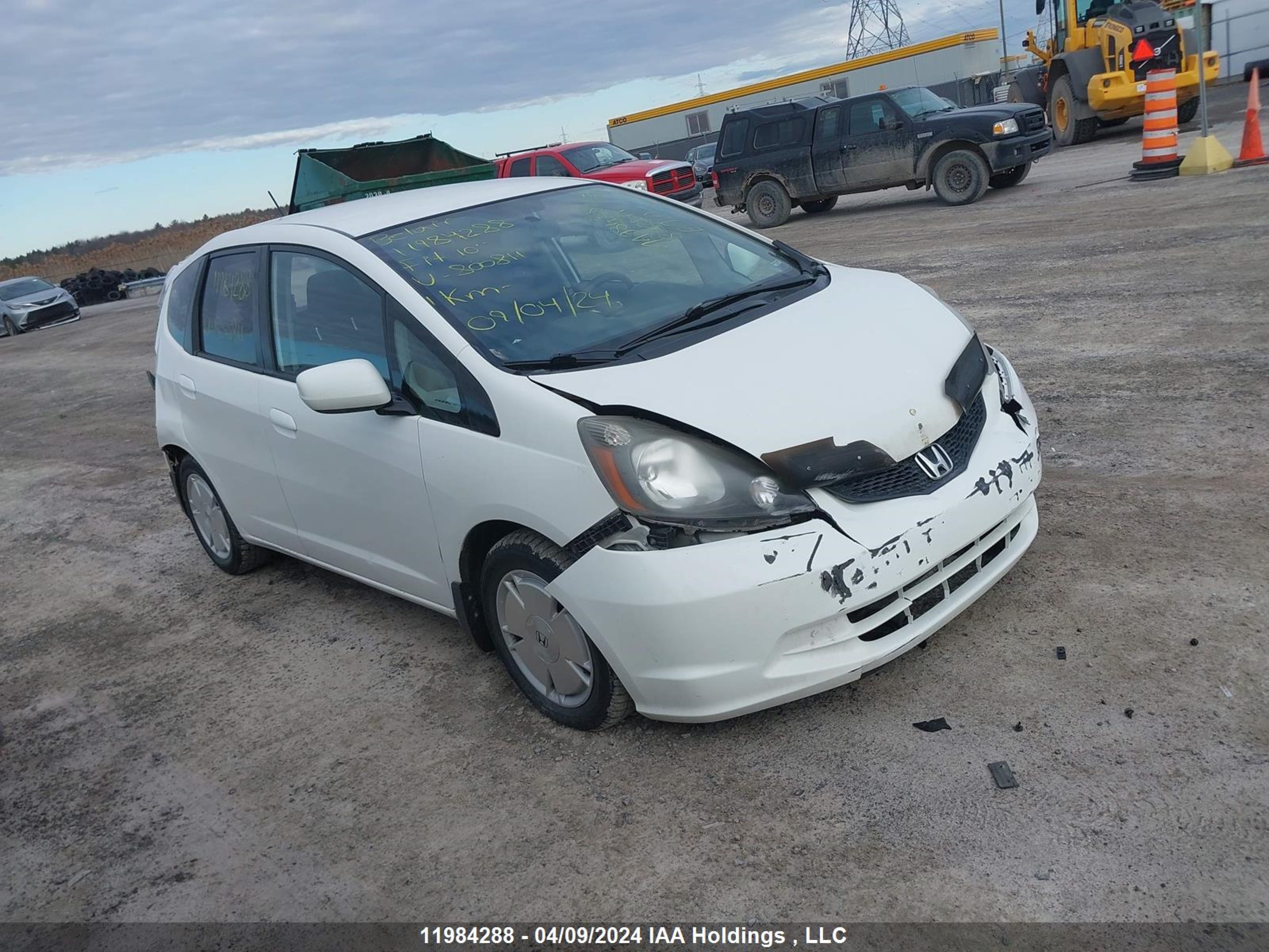 honda fit 2010 jhmge8h57ac800811