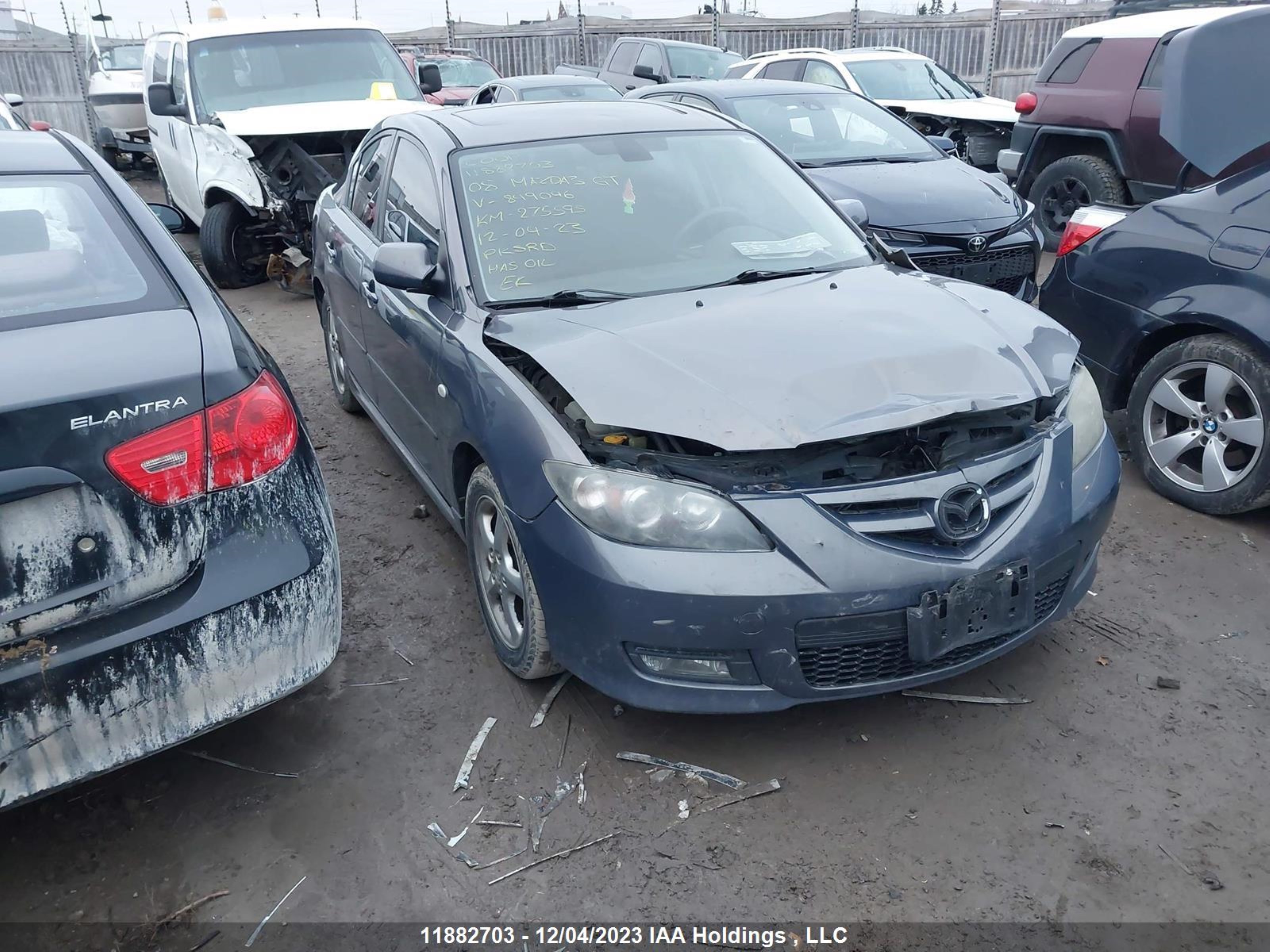 mazda 3 2008 jm1bk323281849046