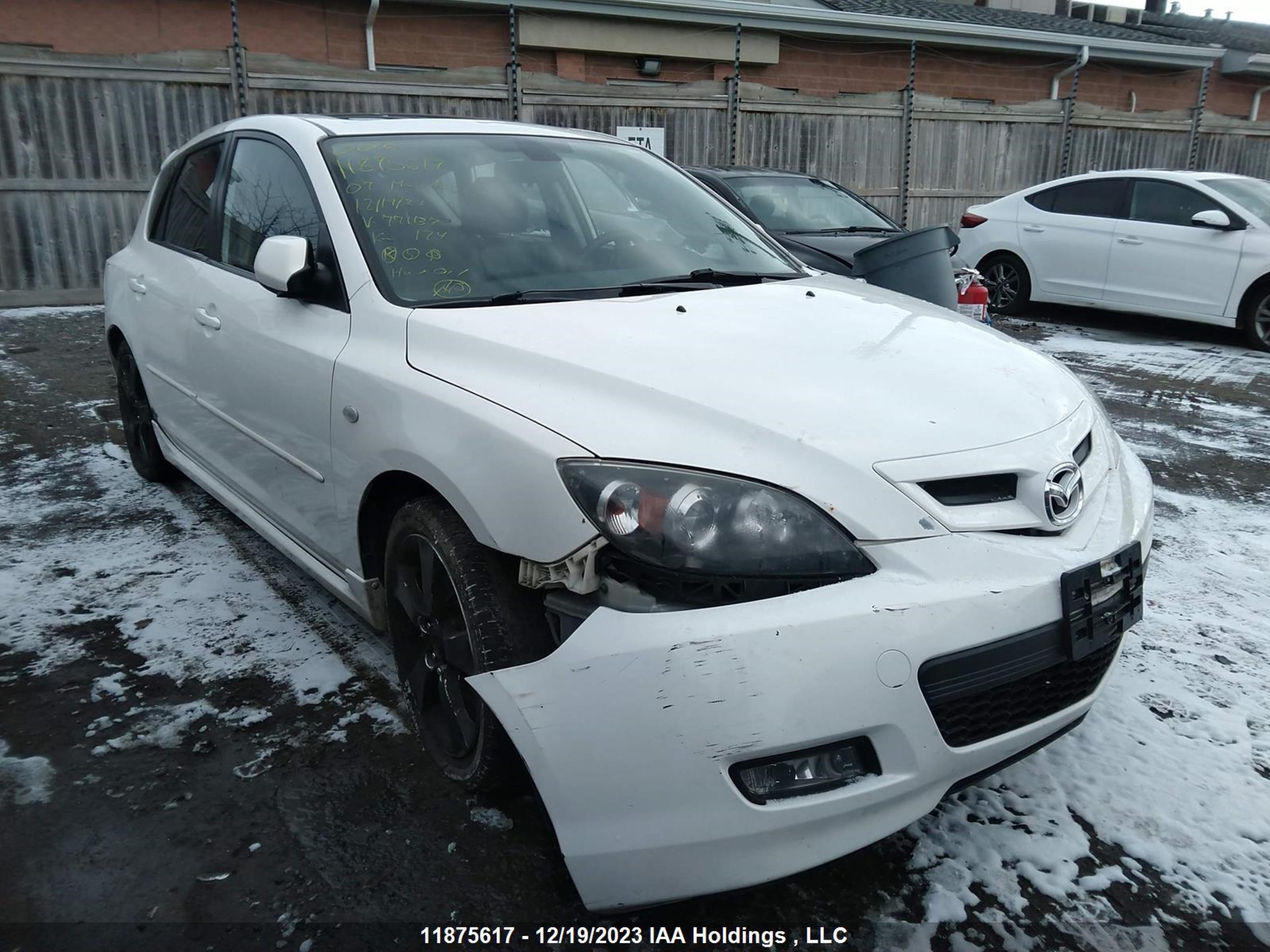 mazda 3 2007 jm1bk343471771137