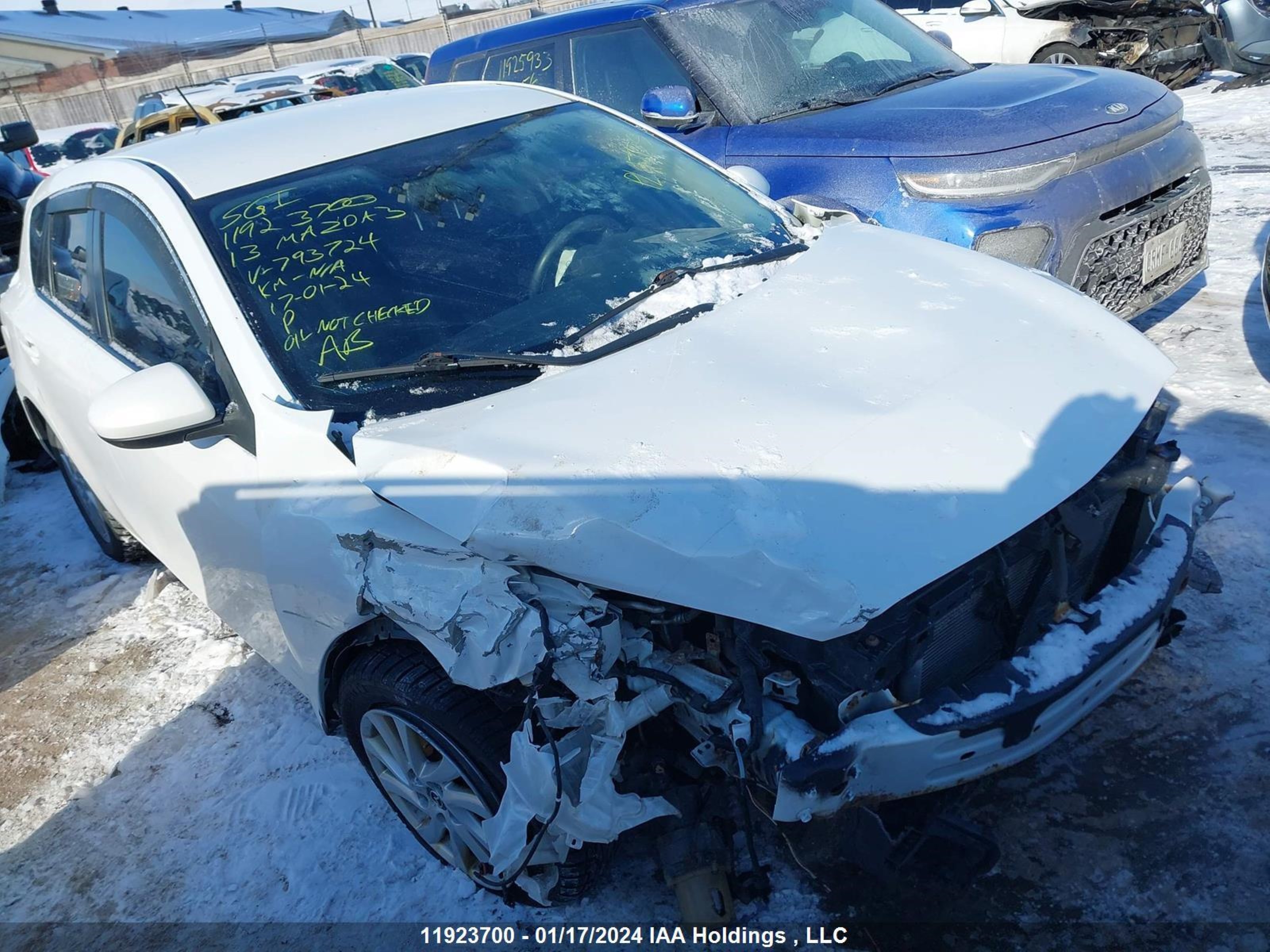 mazda 3 2013 jm1bl1kf5d1793724