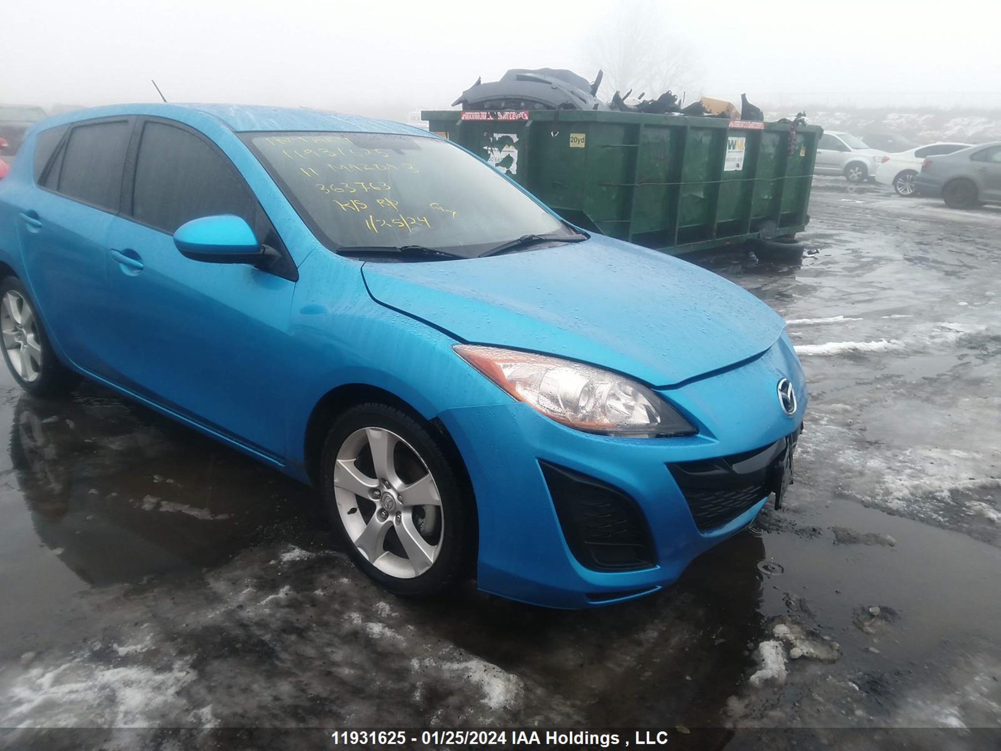 mazda 3 2011 jm1bl1kf6b1363763