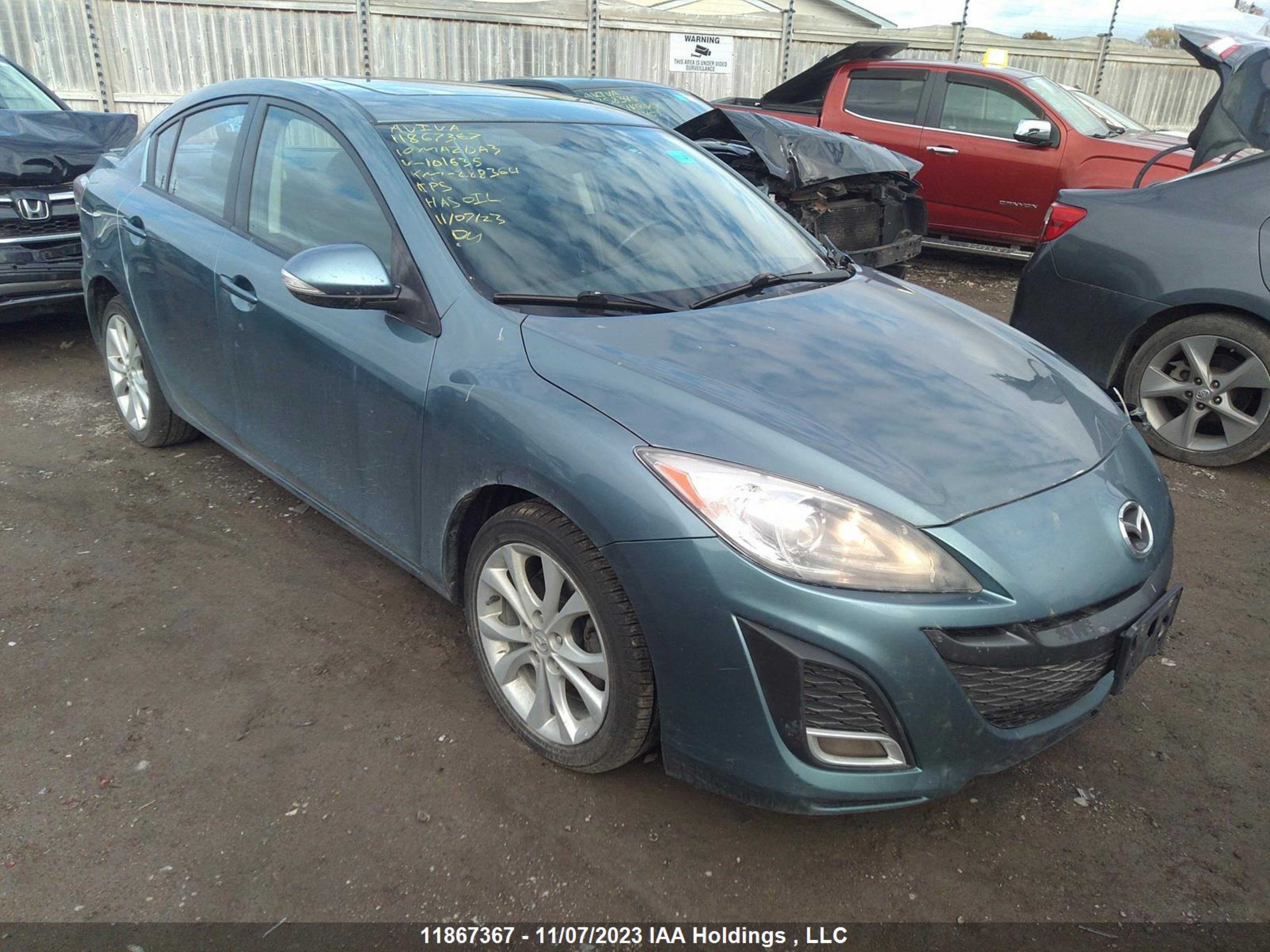 mazda 3 2010 jm1bl1s56a1101635