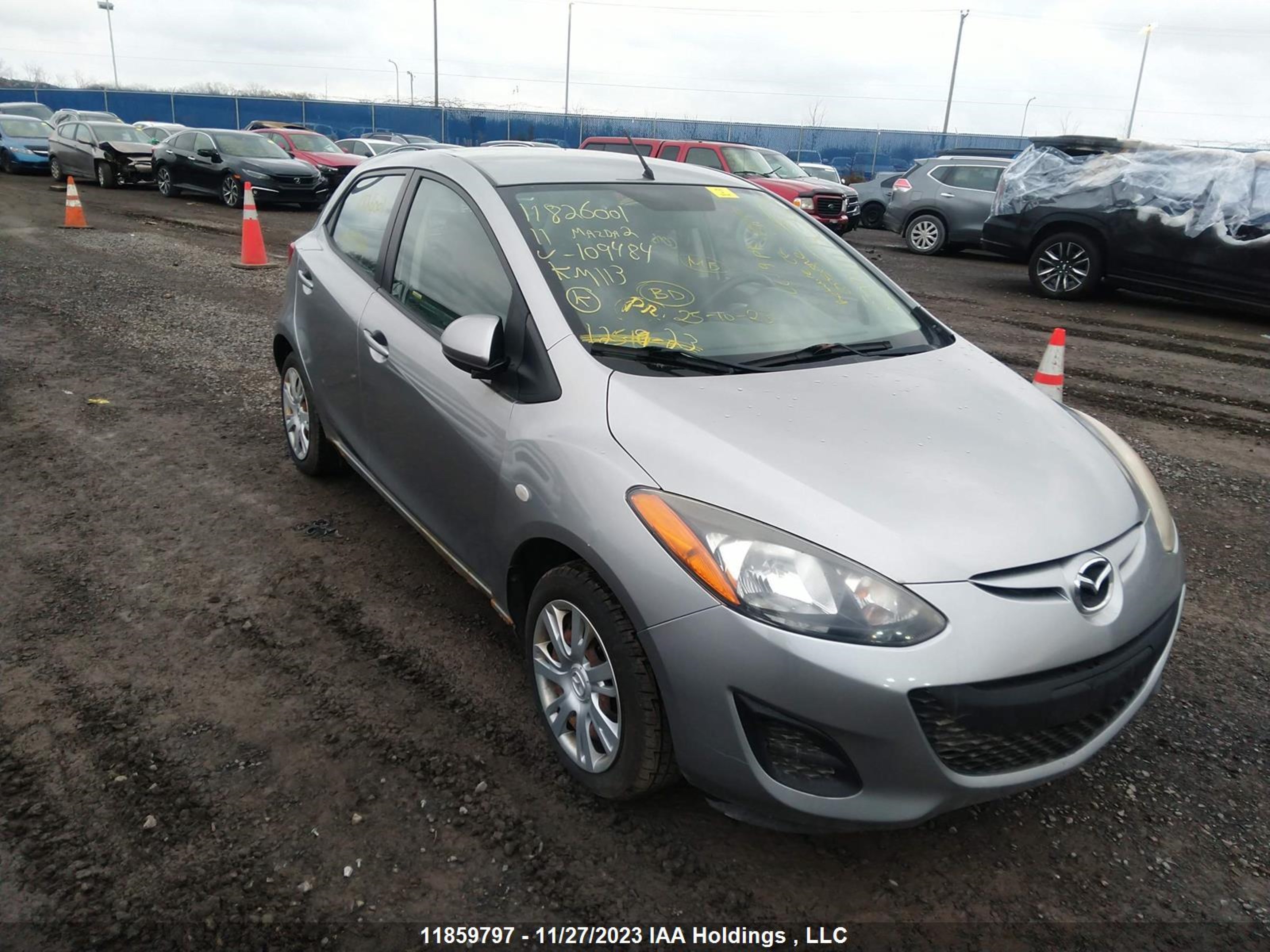 mazda 2 2011 jm1de1hy2b0109484