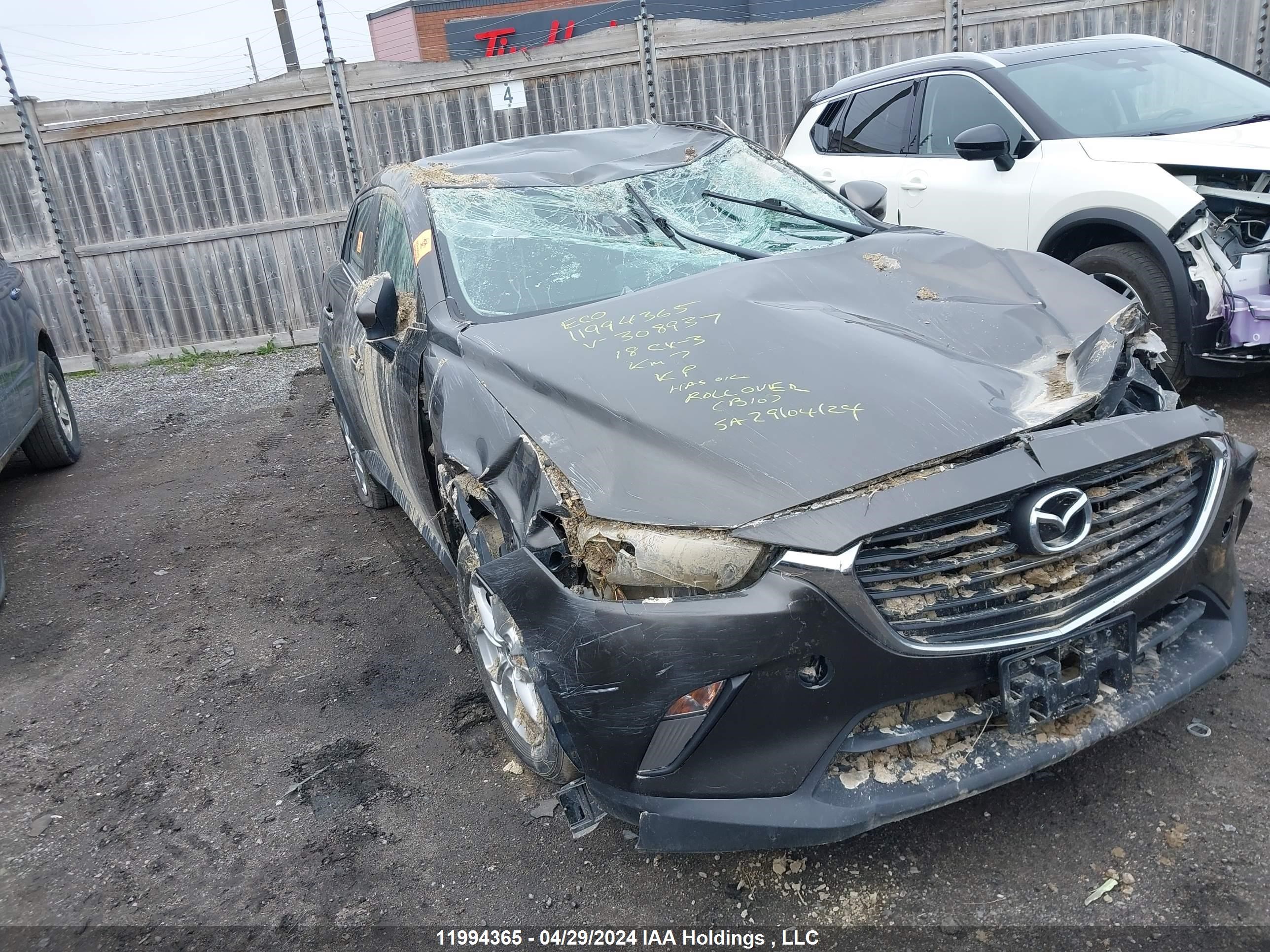 mazda cx-3 2018 jm1dkdc71j0308937