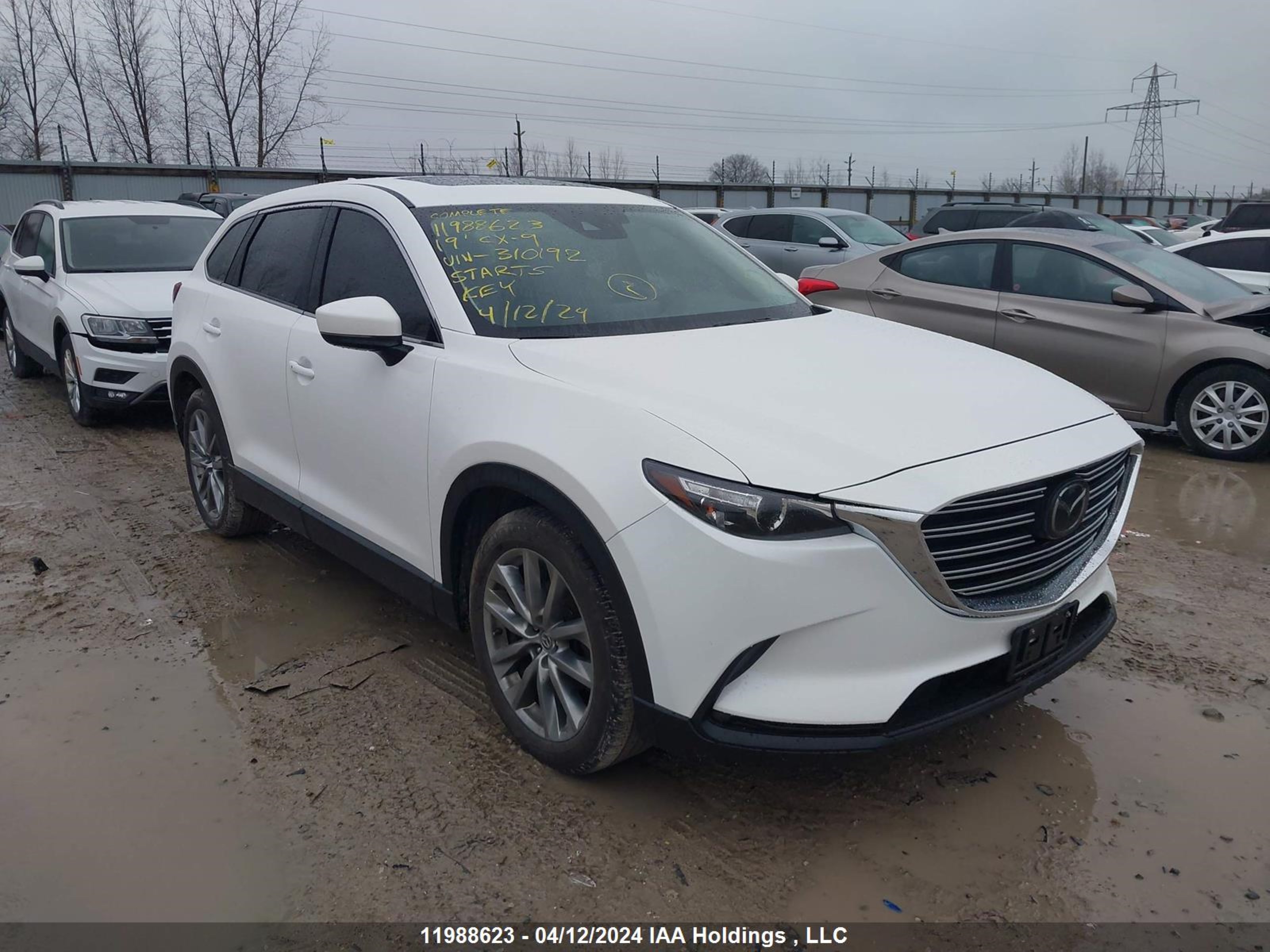 mazda cx-9 2019 jm3tcbcy0k0310192