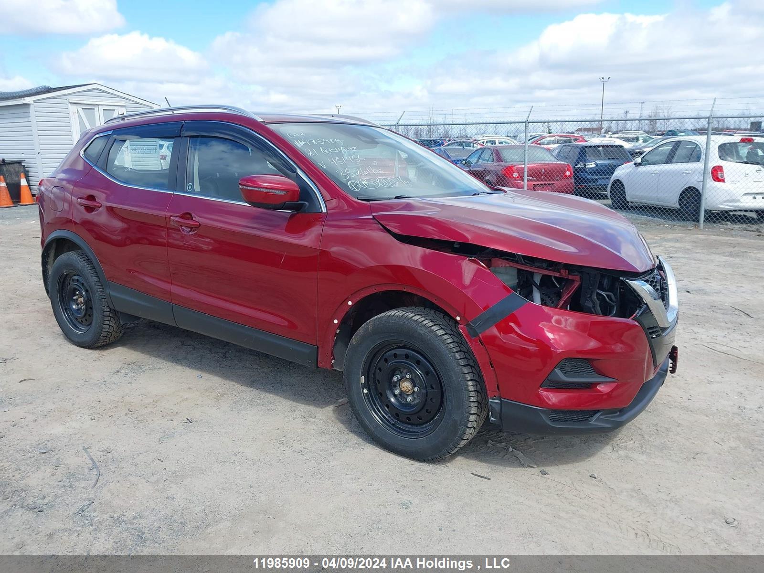 nissan qashqai sv 2021 jn1bj1bw1mw451456