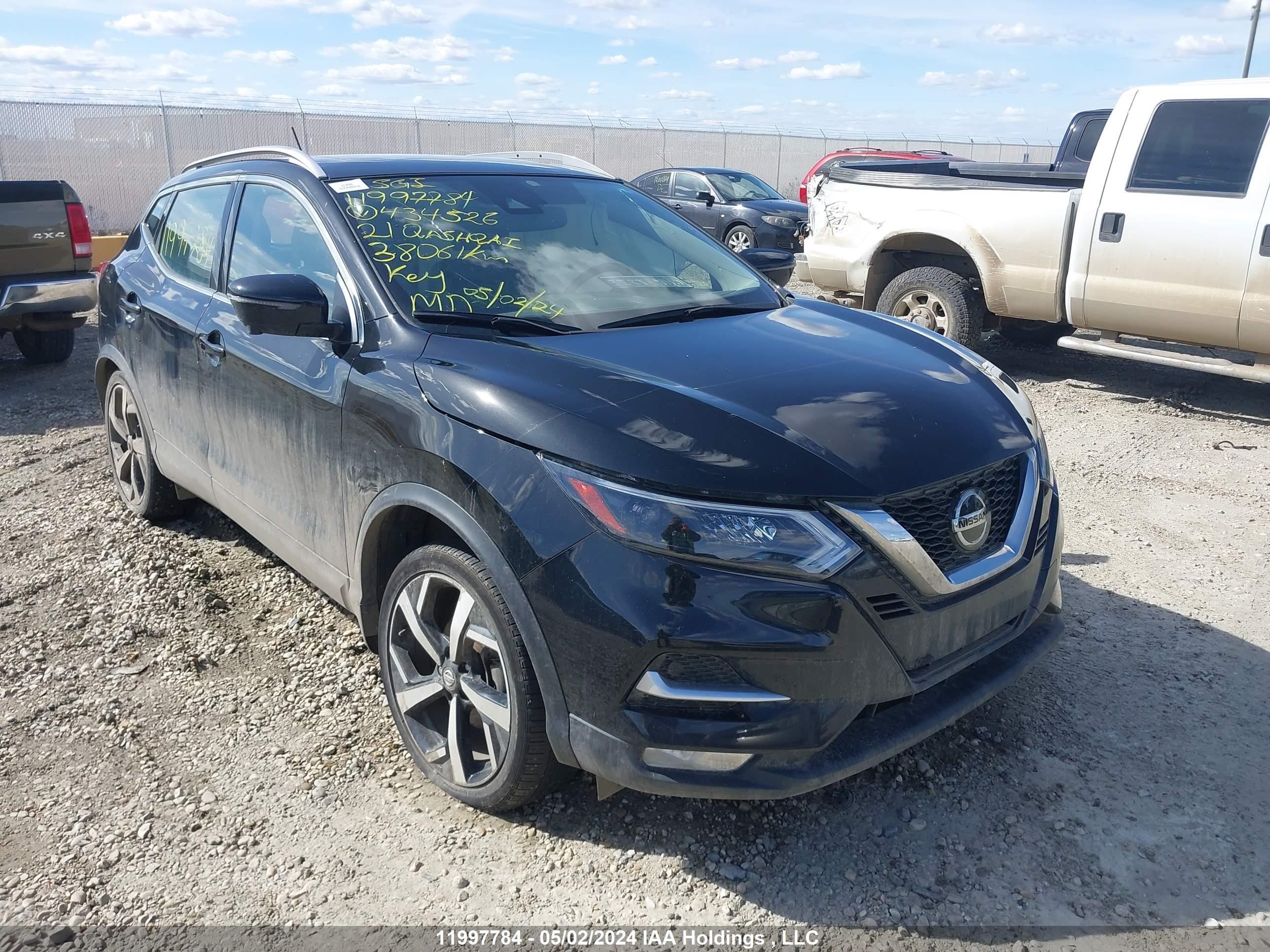 nissan qashqai 2021 jn1bj1bwxmw434526