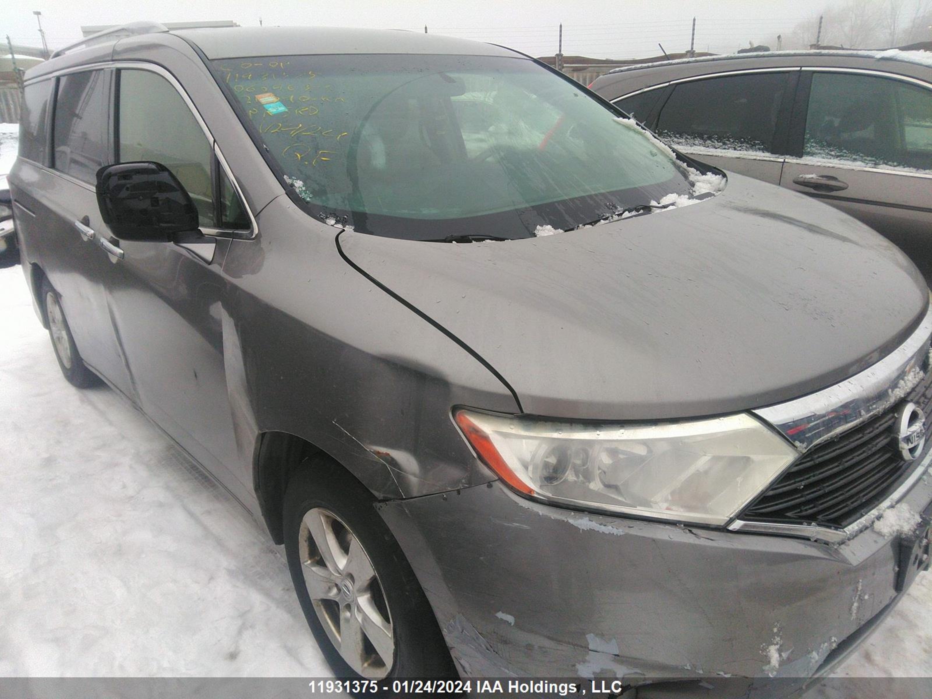 nissan quest 2013 jn8ae2kp6d9060463