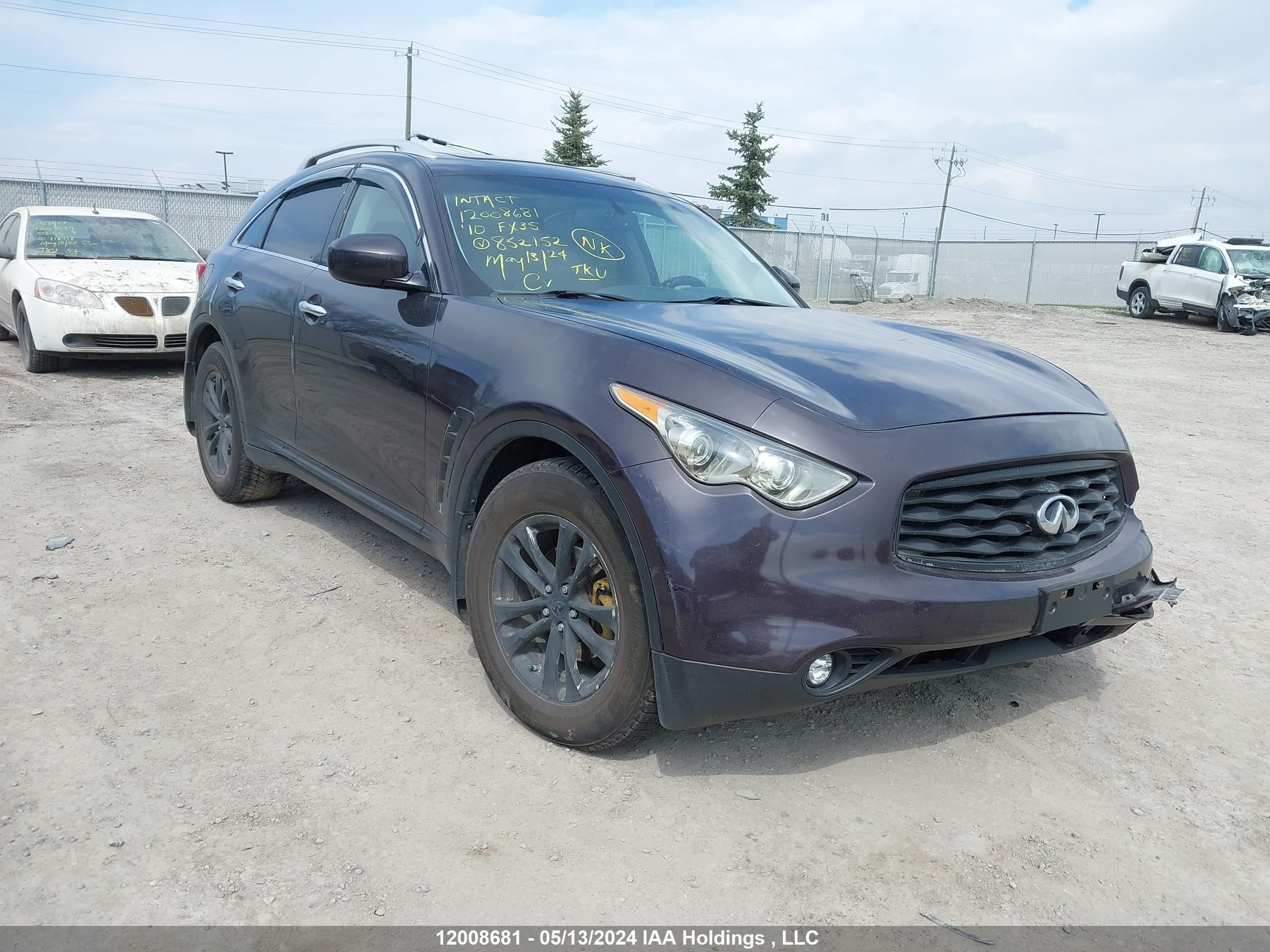 infiniti fx 2010 jn8as1mw5am852152