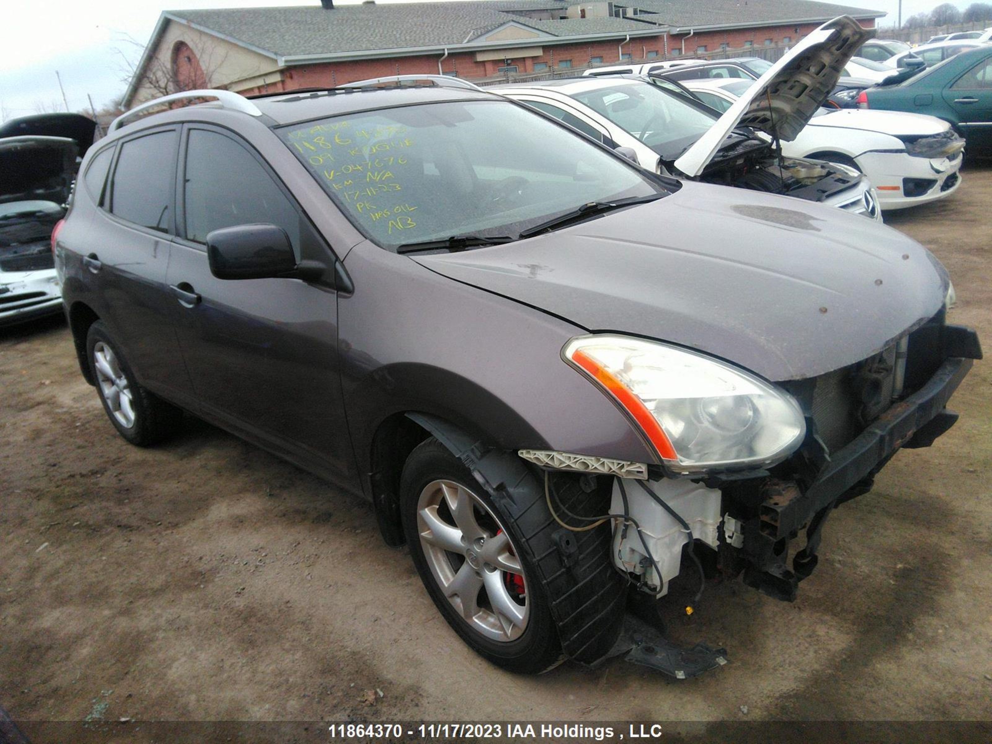 nissan rogue 2009 jn8as58t39w047676