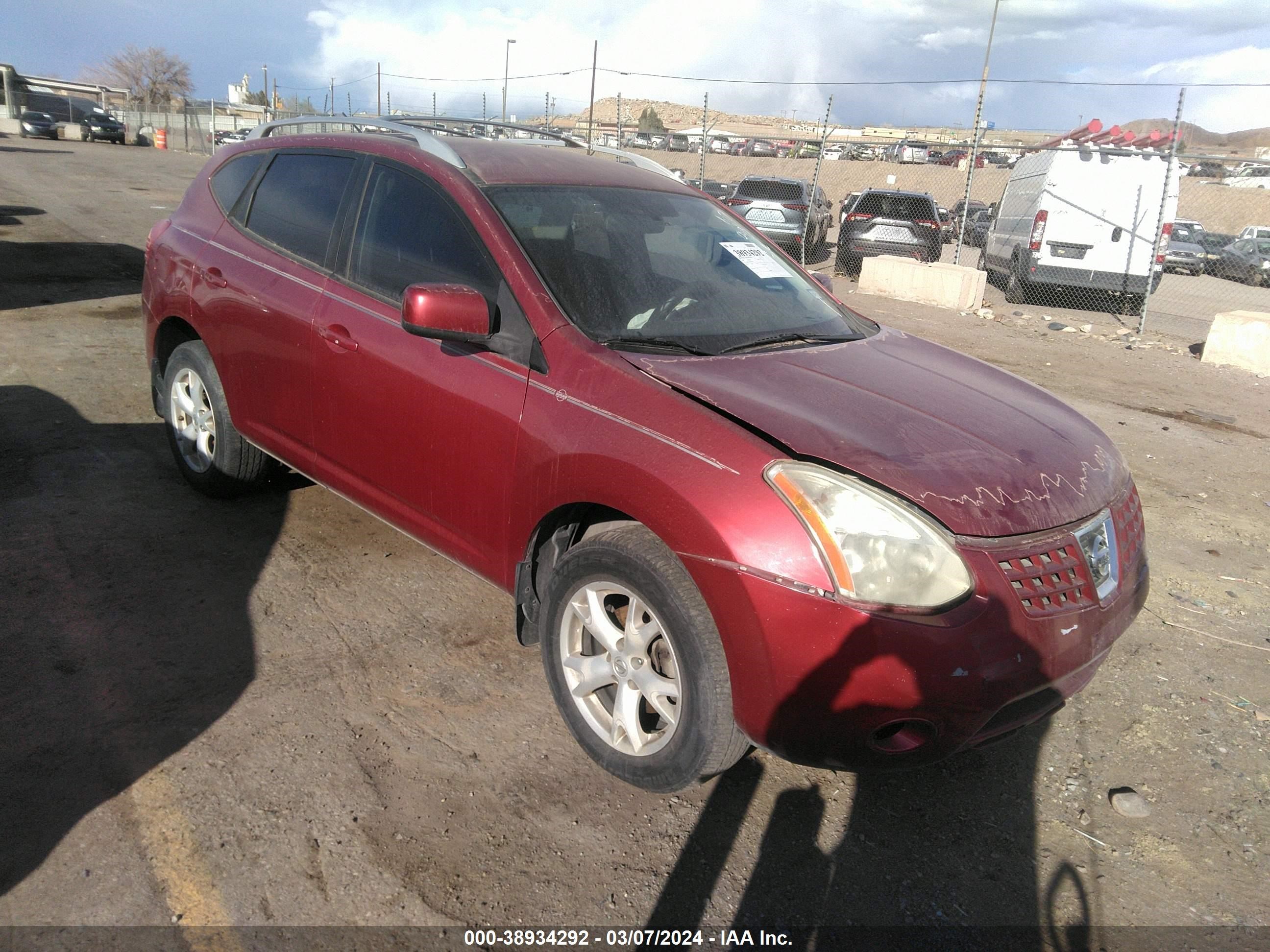 nissan rogue 2008 jn8as58t98w004930