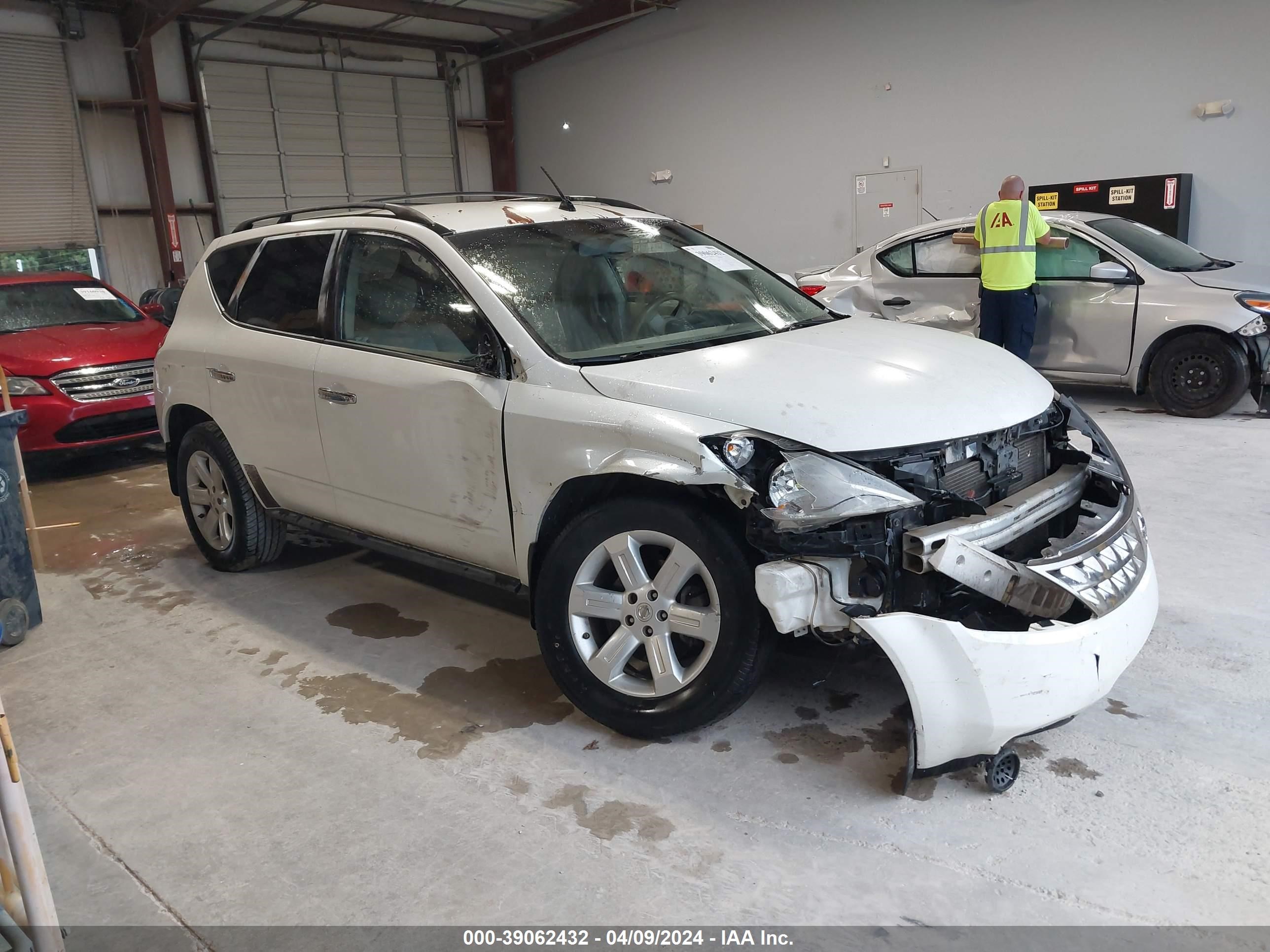 nissan murano 2007 jn8az08t07w515942