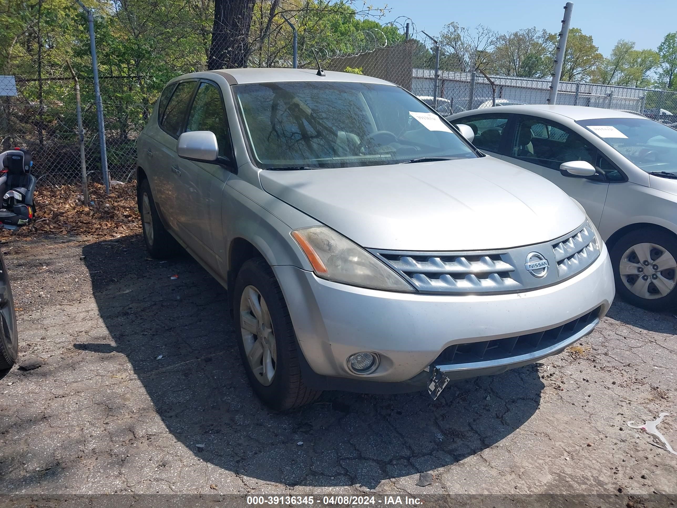 nissan murano 2007 jn8az08t27w527865