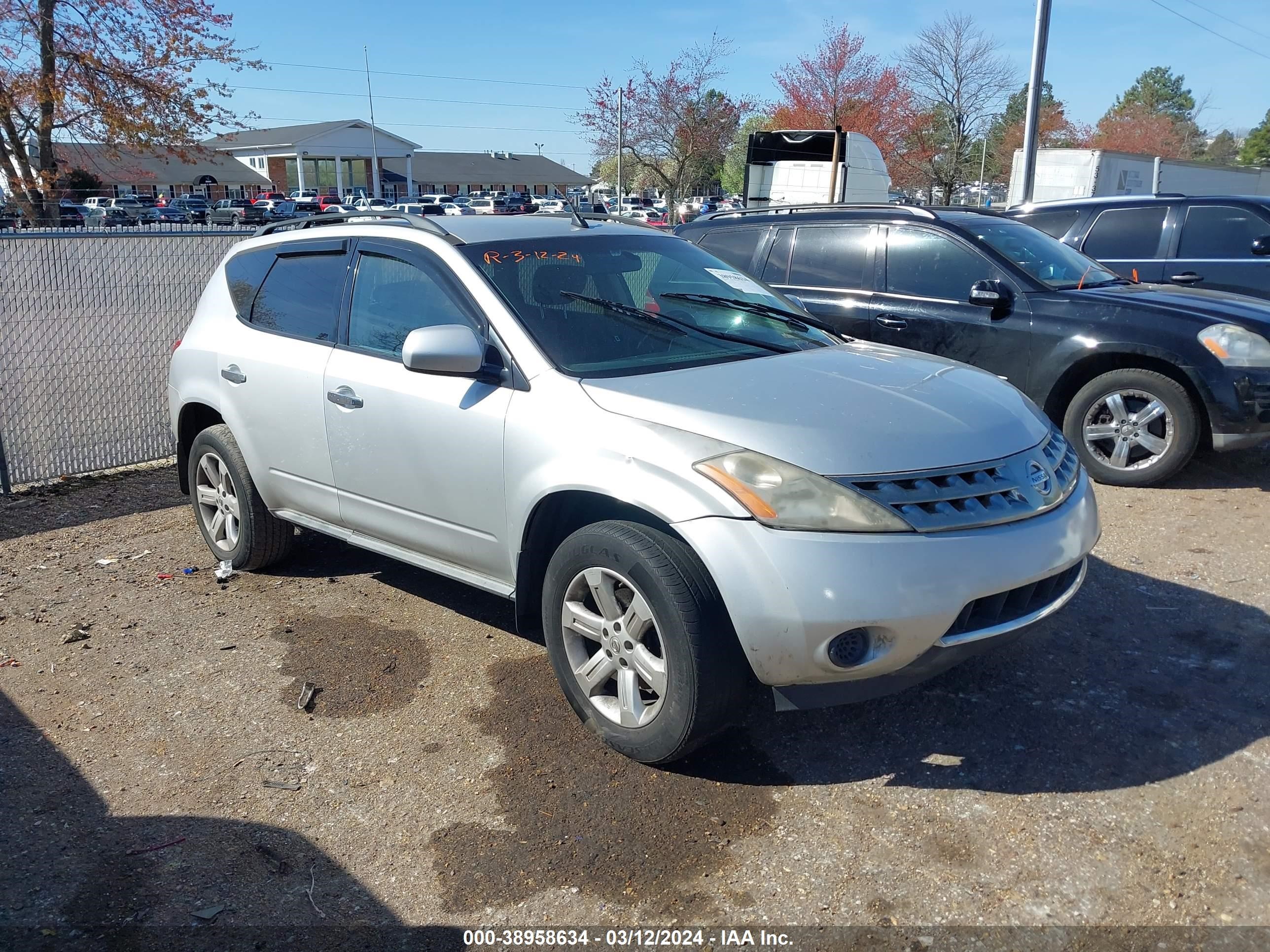 nissan murano 2006 jn8az08t46w403093