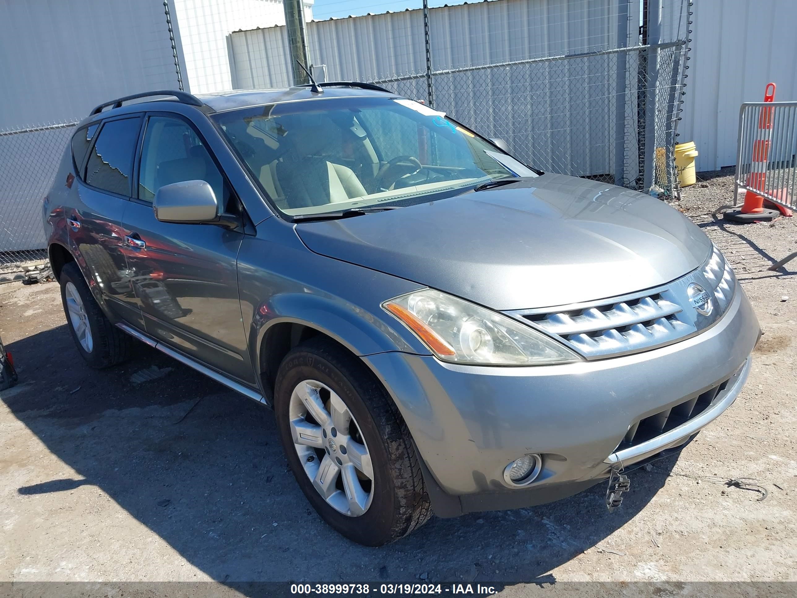 nissan murano 2007 jn8az08t47w508105