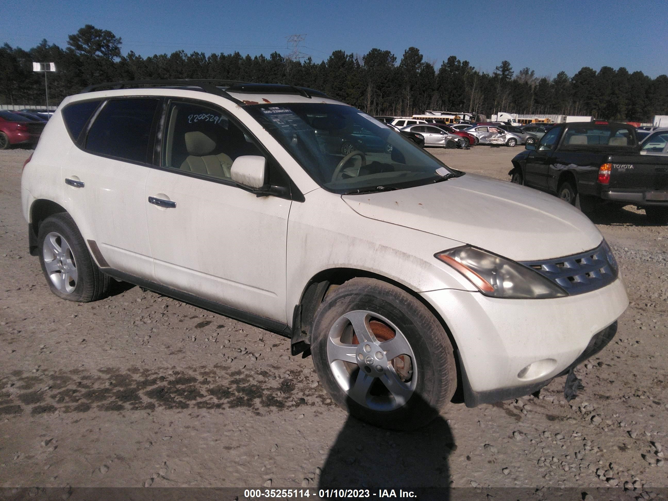 nissan murano 2004 jn8az08t54w213235